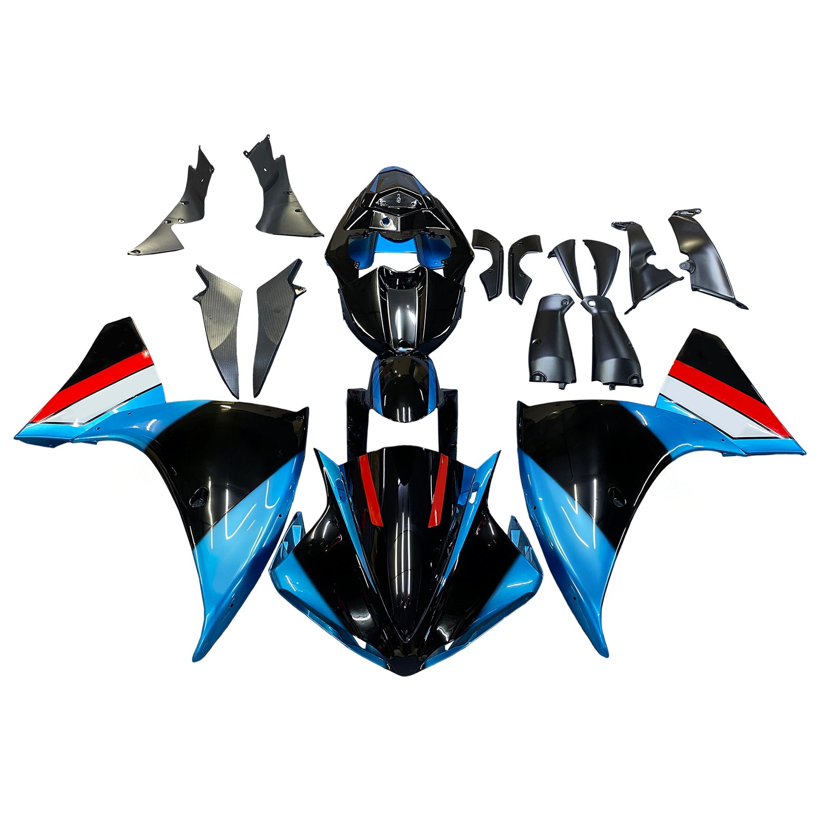 Amotopart 2009-2011 Yamaha YZF 1000 R1 Blue Black Red Fairing Kit
