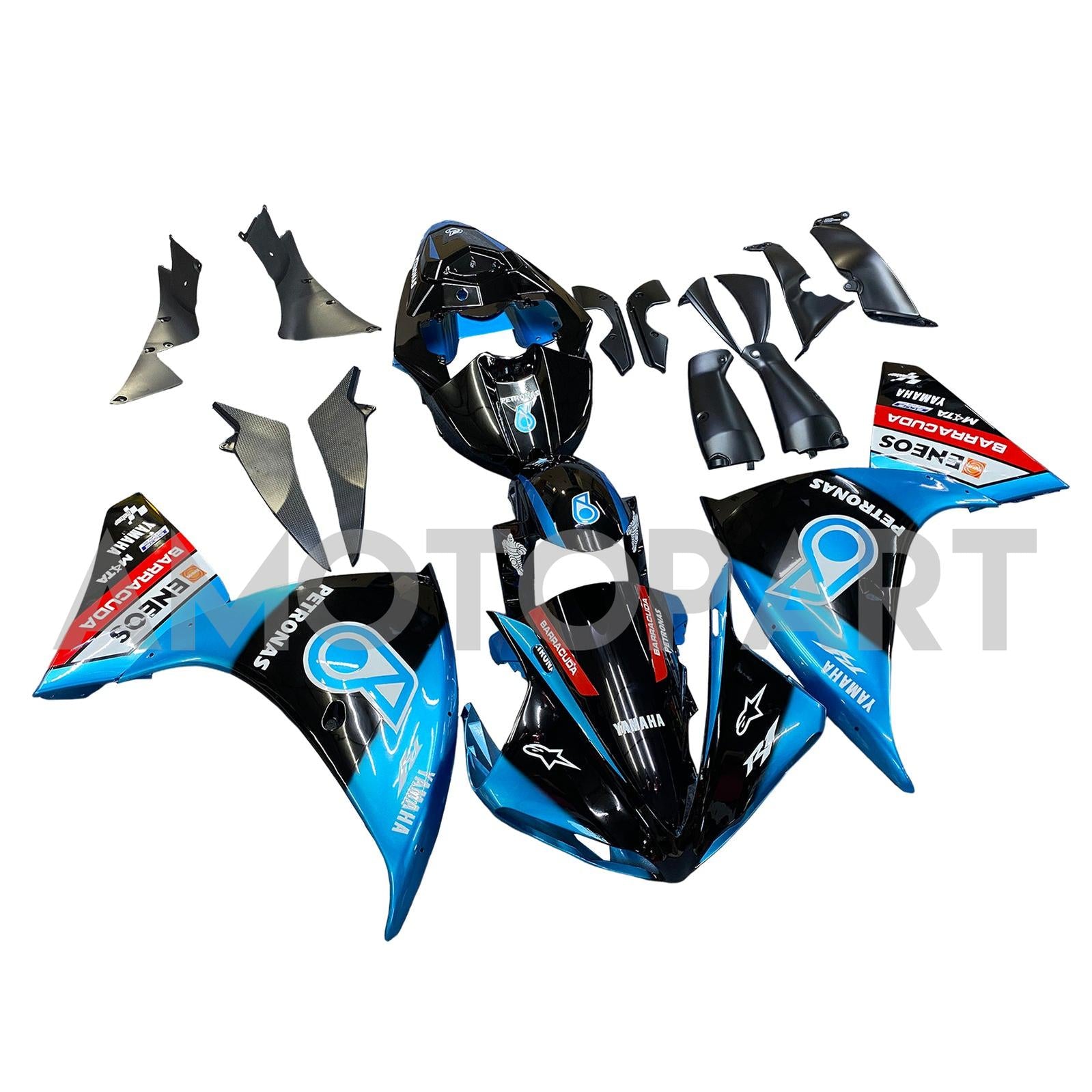 Amotopart 2009-2011 Yamaha YZF 1000 R1 Blue Petronas Fairing Kit