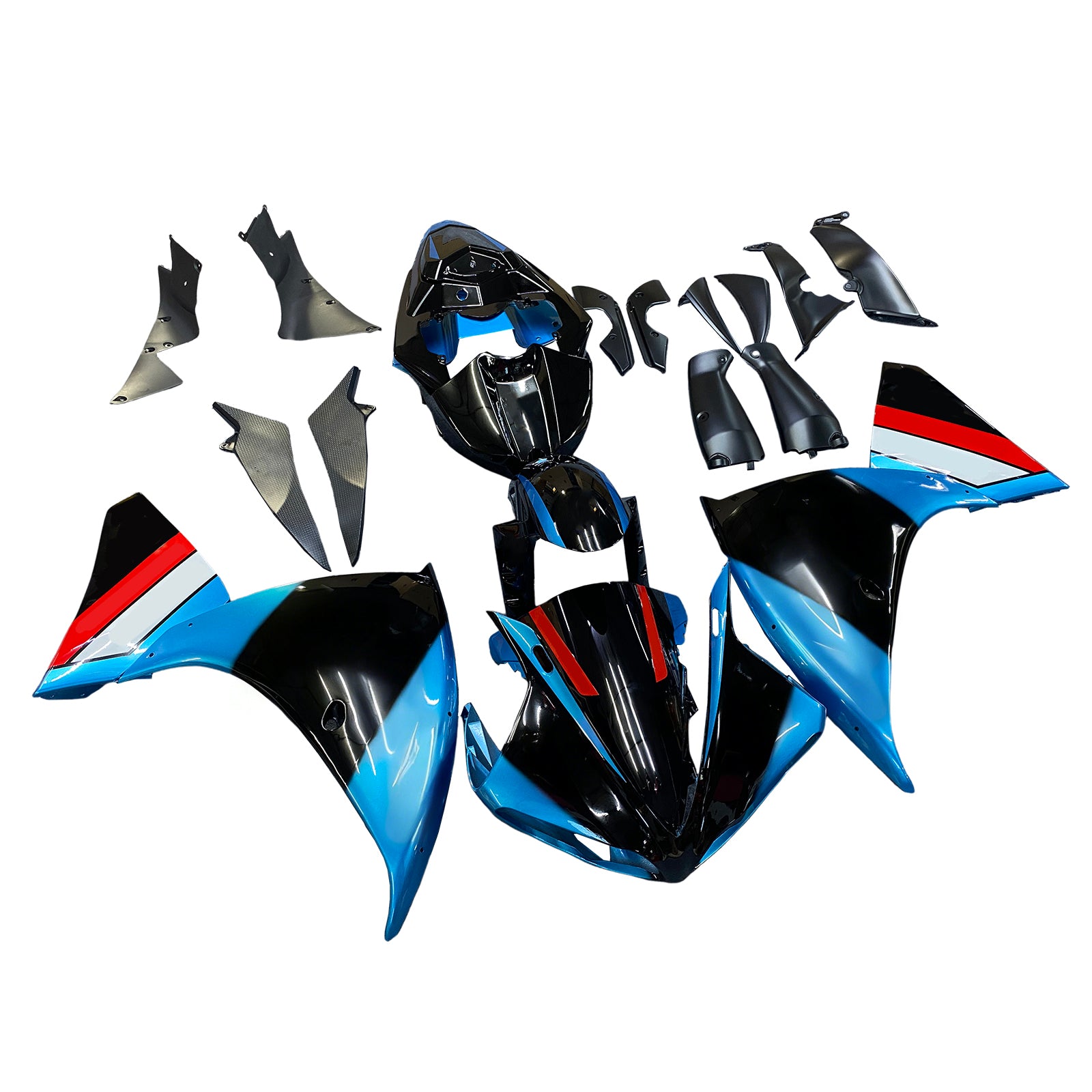 Amotopart 2009–2011 Yamaha YZF 1000 R1 Blue Petronas Verkleidungsset