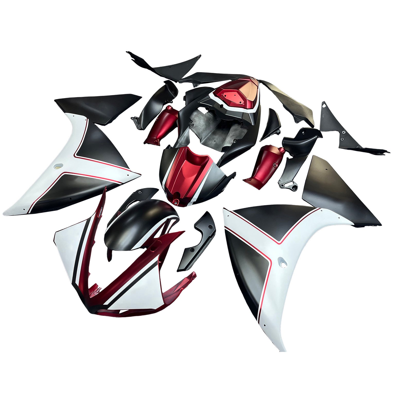 Amotopart 2009-2011 Yamaha YZF 1000 R1 Matte Black&Red Fairing Kit