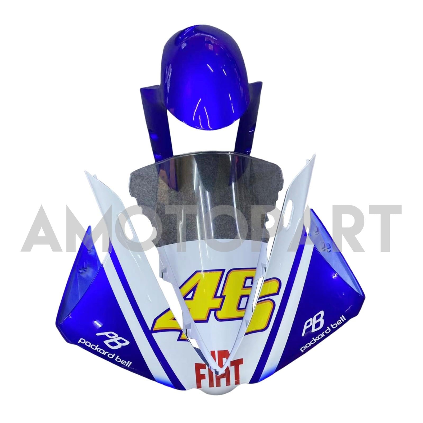 Amotopart 2012-2014 Yamaha R1 Fairing Blue&White Style6 Kit