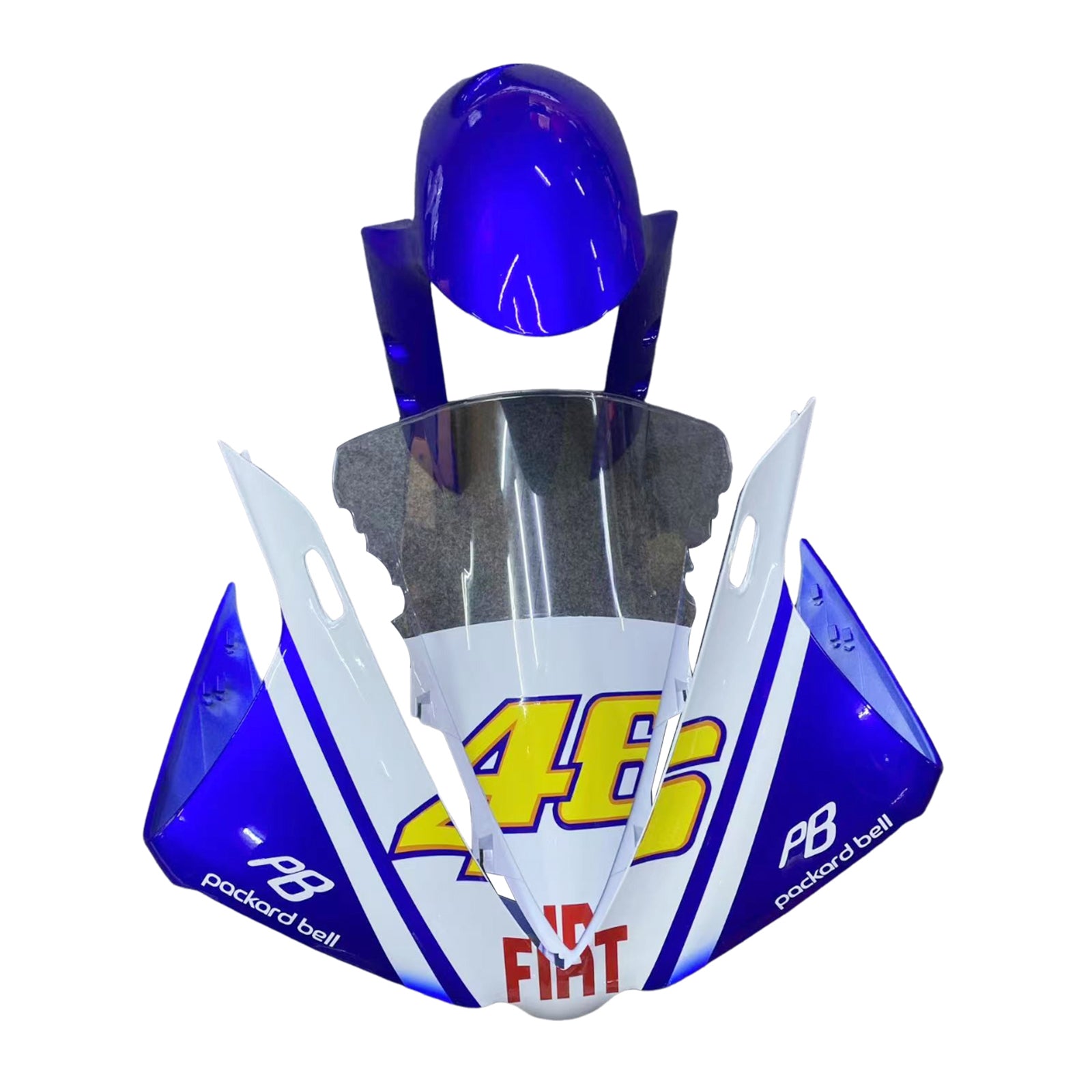 Amotopart 2012-2014 Yamaha R1 Verkleidung Blau&Weißes Style6-Set