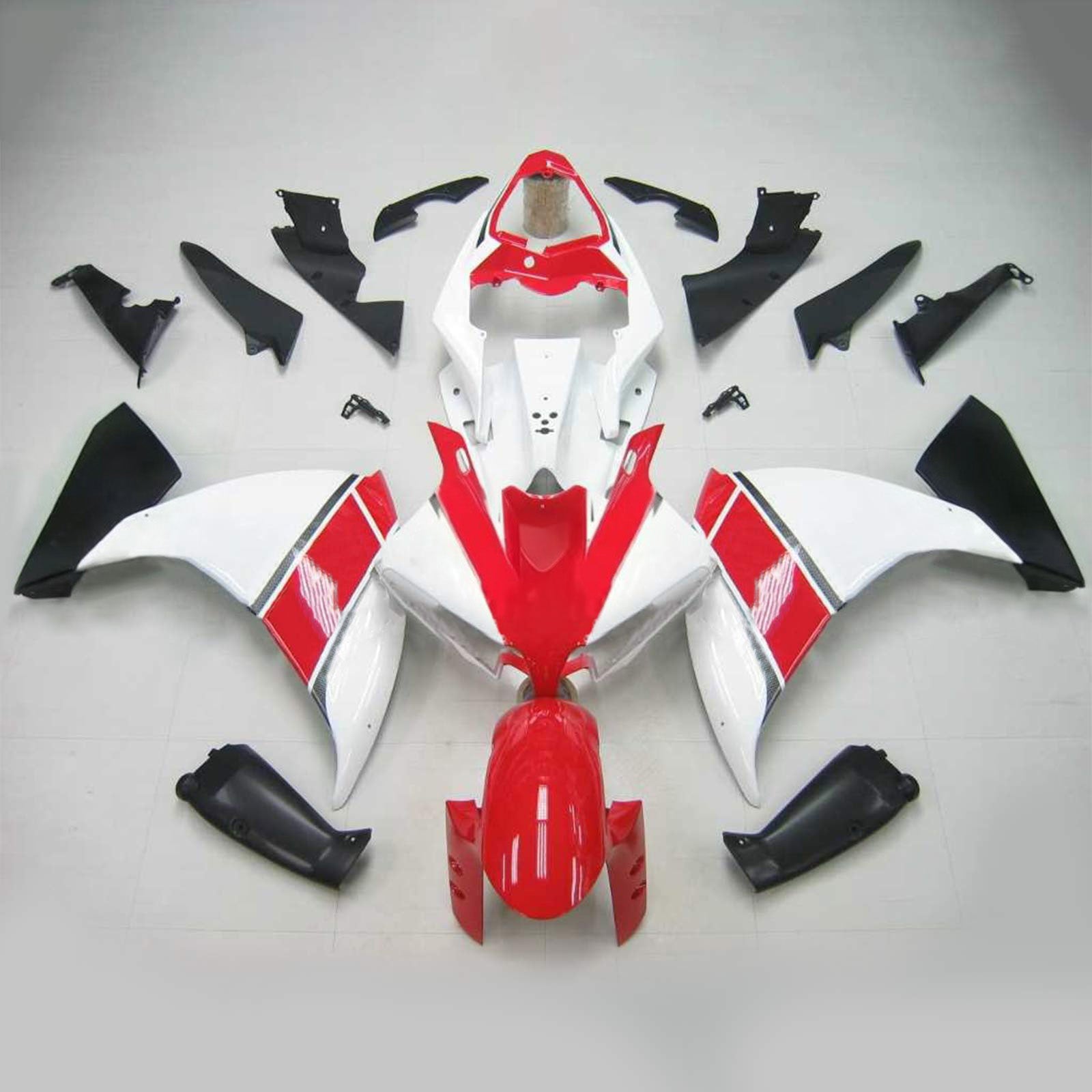 Amotopart Yamaha 2012-2014 YZF 1000 R1 White Red Fairing Kit