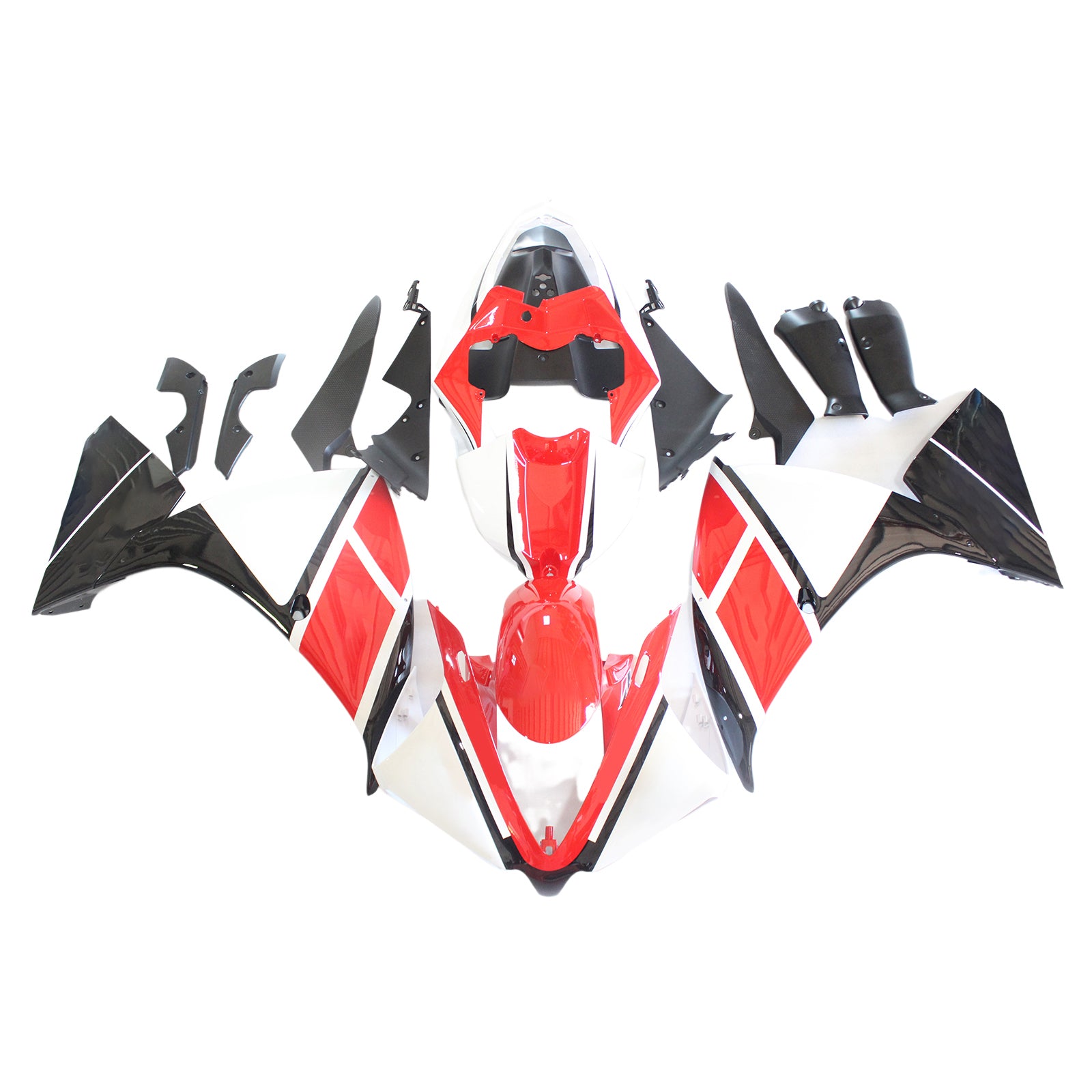 Amotopart Yamaha 2012-2014 YZF 1000 R1 White Red Fairing Kit