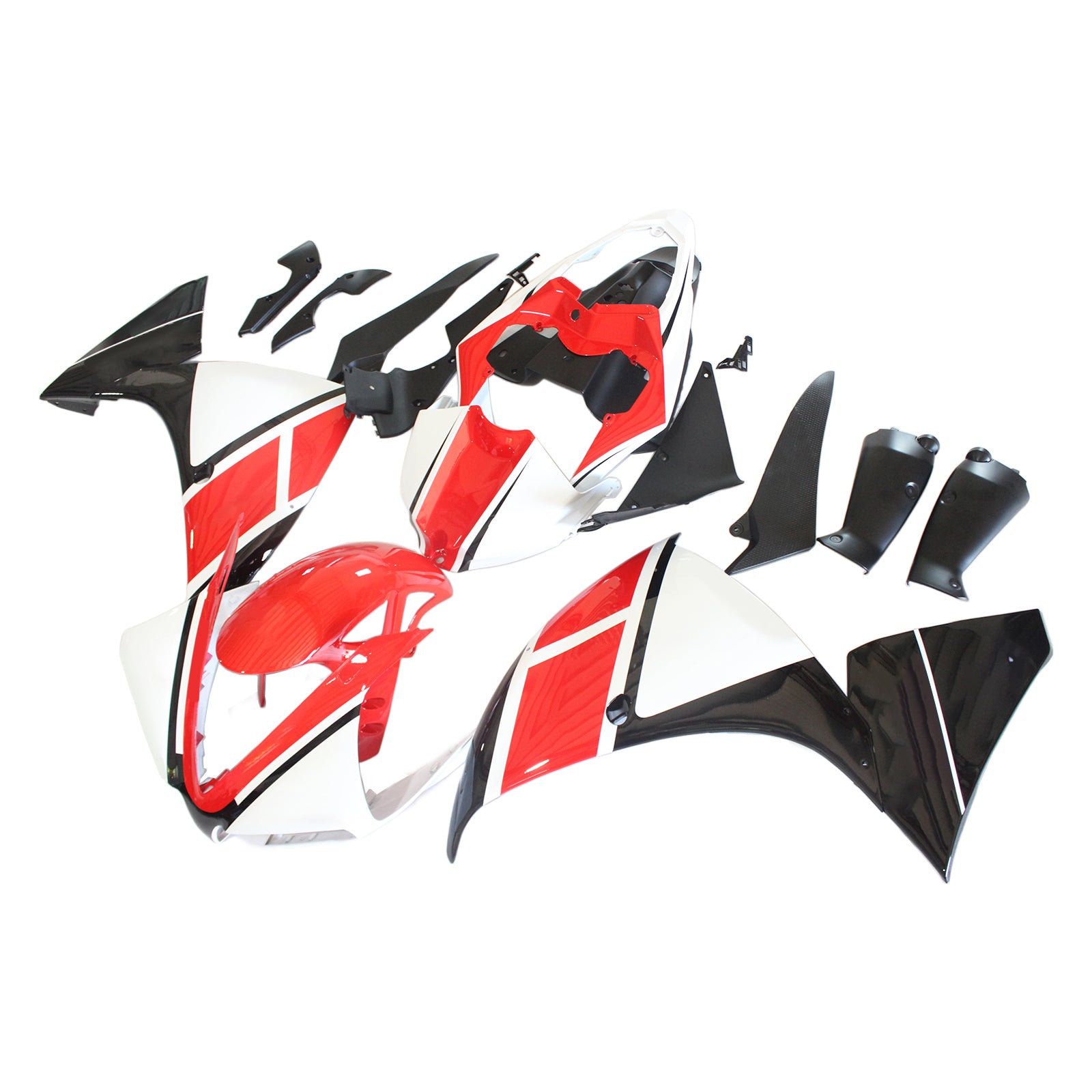 Amotopart Yamaha 2012-2014 YZF 1000 R1 White Red Fairing Kit