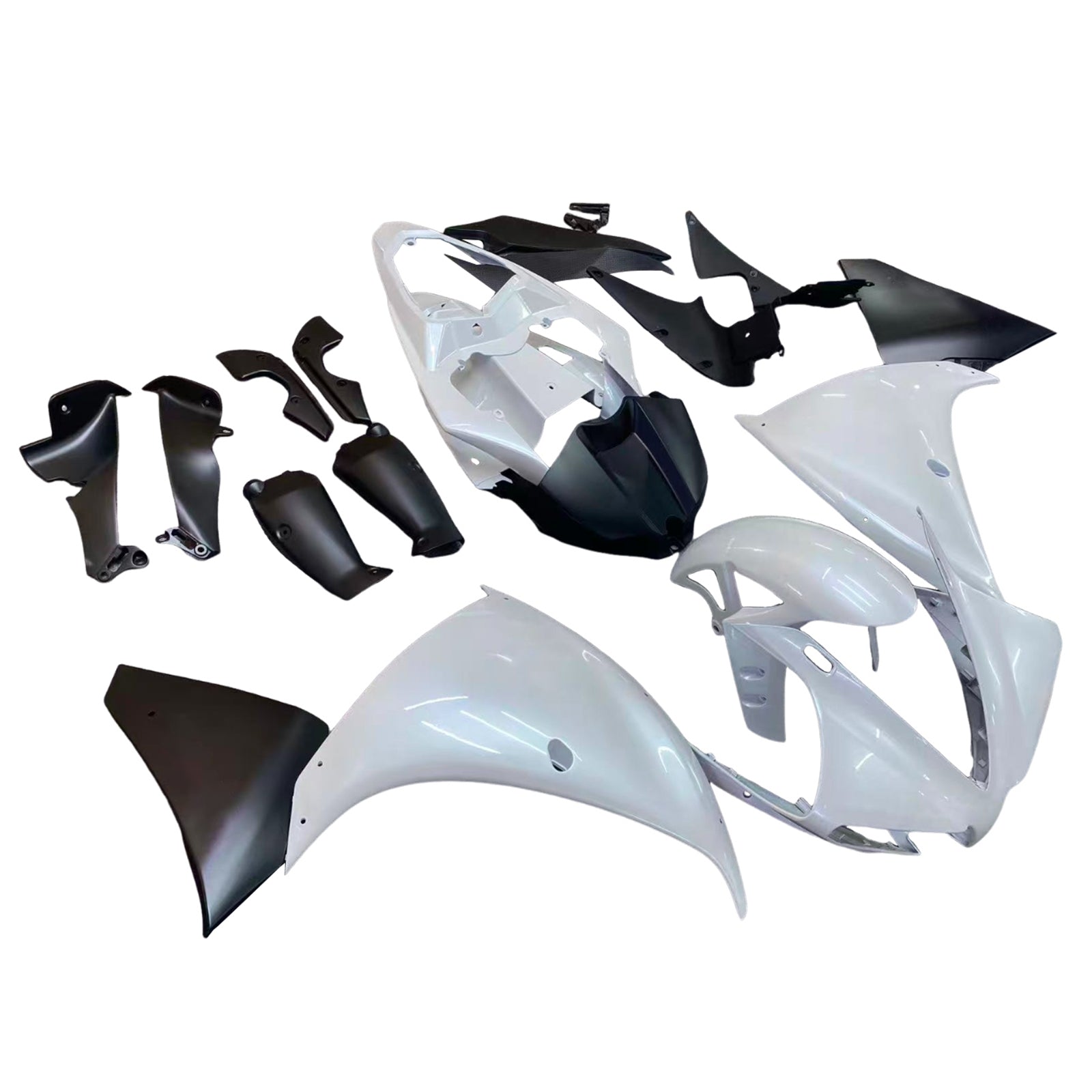 Amotopart Yamaha 2012-2014 YZF 1000 R1 White Fairing Zestaw