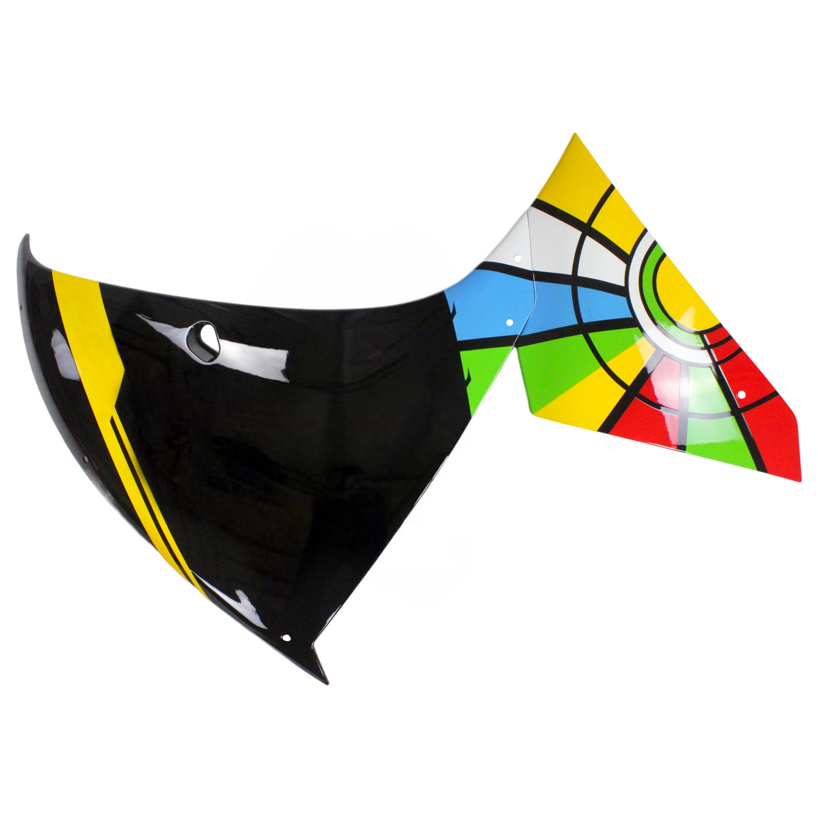 Amotopart Yamaha 2012-2014 YZF 1000 R1 Kit de carenado negro arcoíris