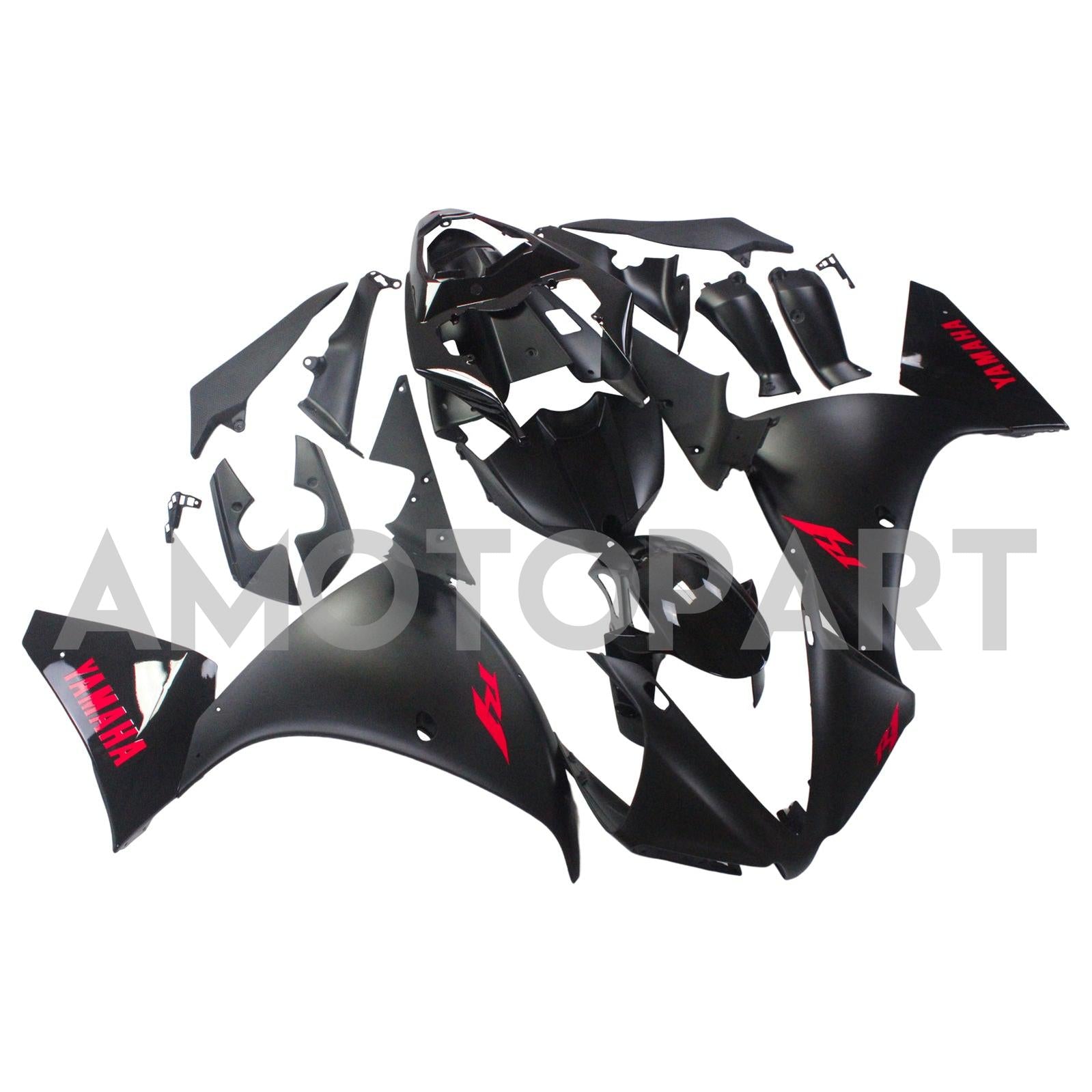 Amotopart Yamaha 2012-2014 YZF 1000 R1 Schwarzes Rotverkleidungskit