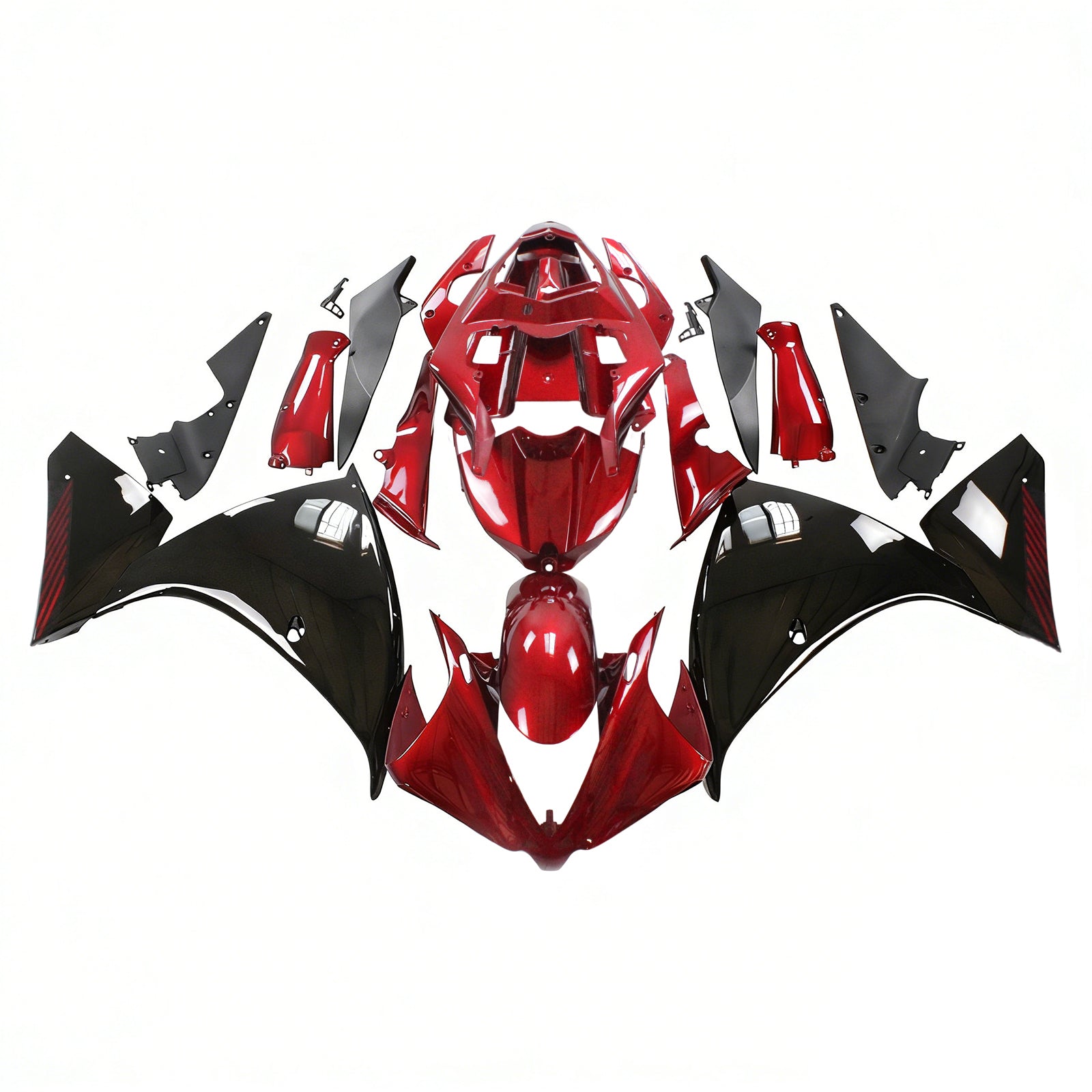 Amotopart Yamaha 2012-2014 YZF 1000 R1 Red Black Fairing Kit