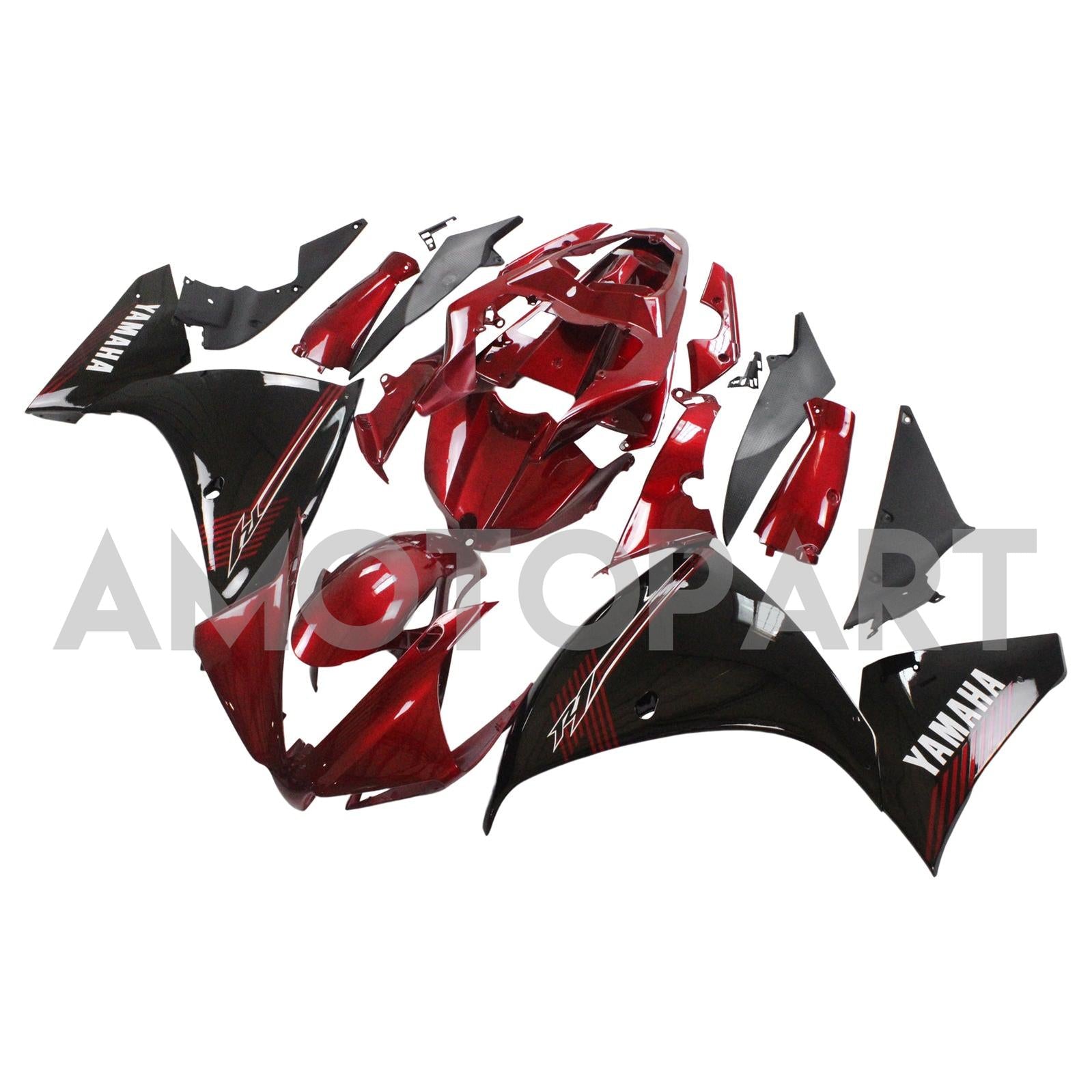 Amotopart Yamaha 2012-2014 YZF 1000 R1 Red Black Fairing Kit