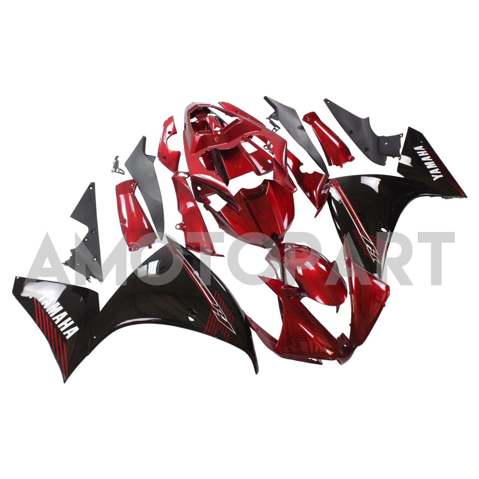 Amotopart Yamaha 2012-2014 YZF 1000 R1 Red Black Fairing Kit