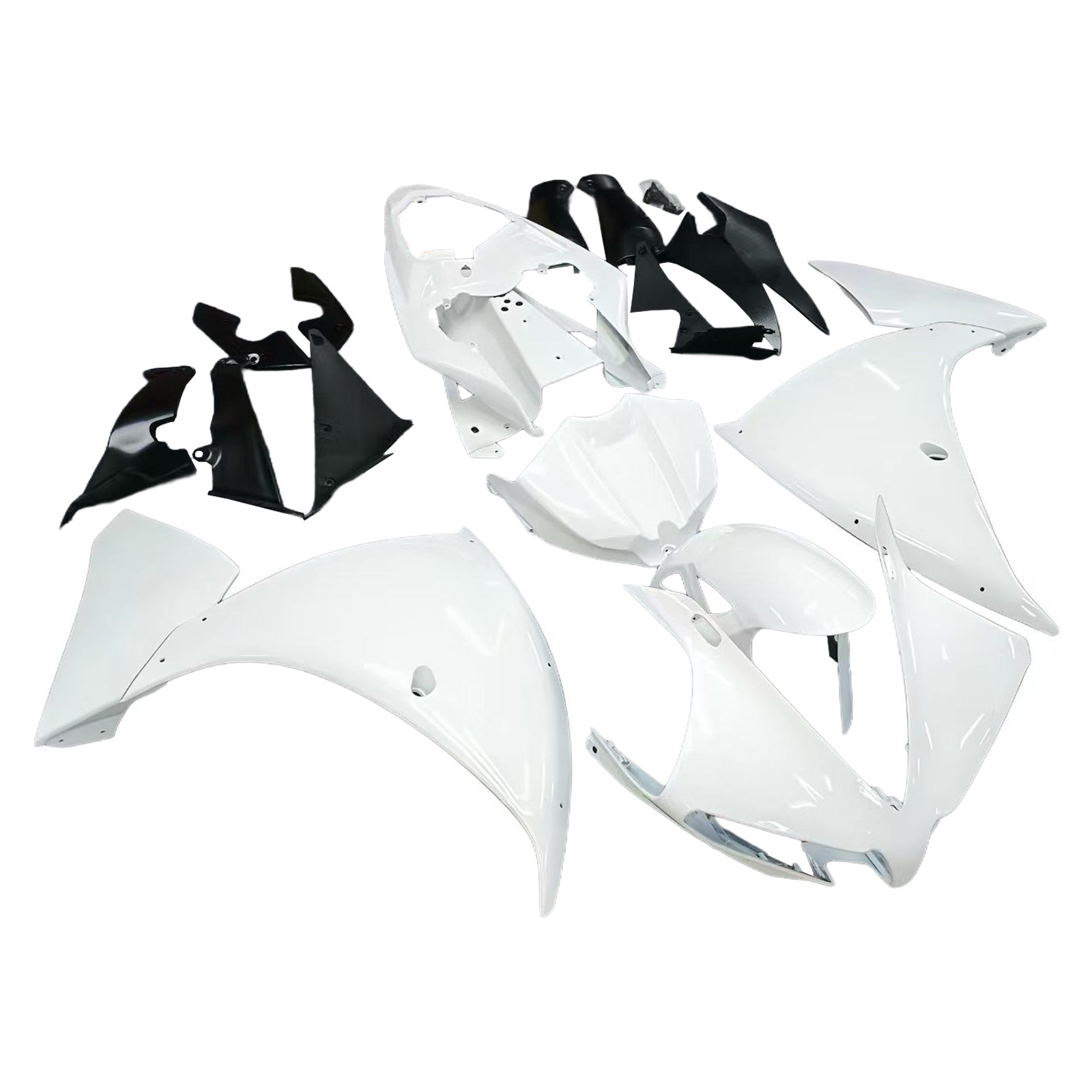 Amotopart Yamaha 2012-2014 YZF 1000 R1 White Fairing Kit