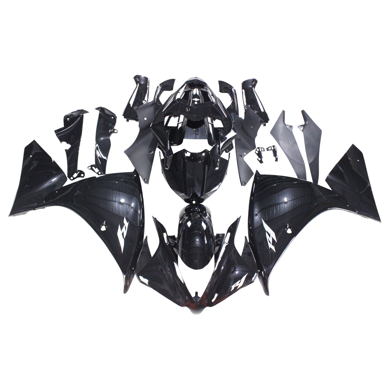 Amotopart Yamaha 2012-2014 YZF 1000 R1 Black Fairing Kit