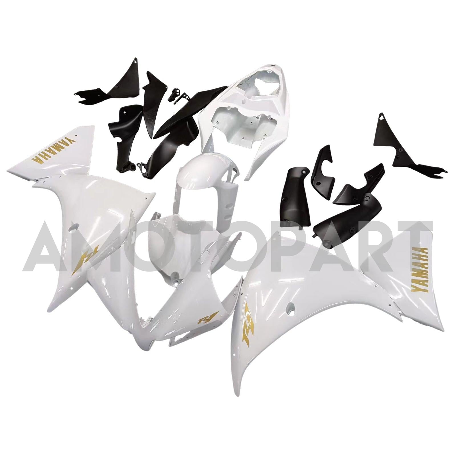 Amotopart Yamaha 2012-2014 YZF 1000 R1 White Fairing Kit