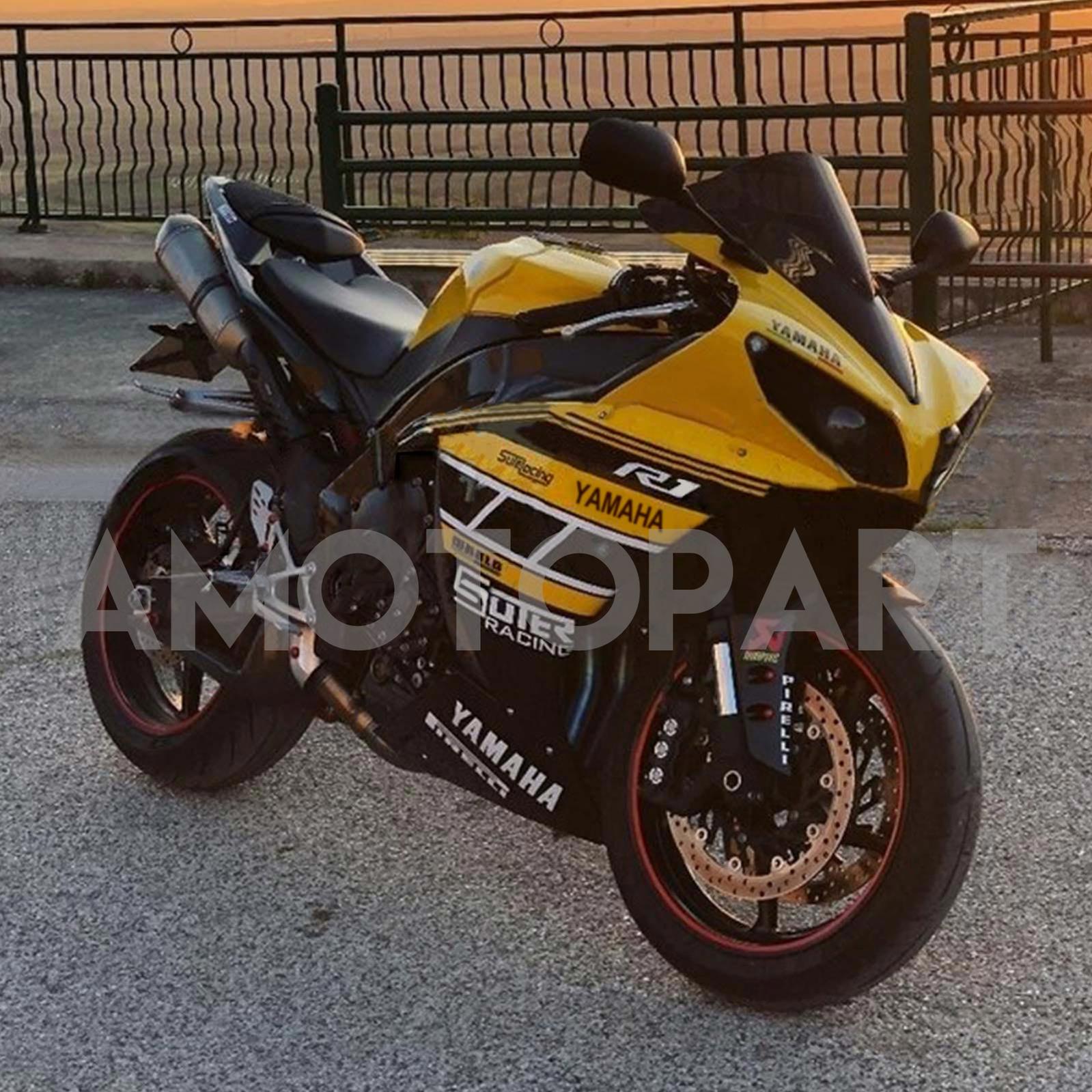 Amotopart Yamaha 2012-2014 YZF 1000 R1 Yellow Black Fairing Kit