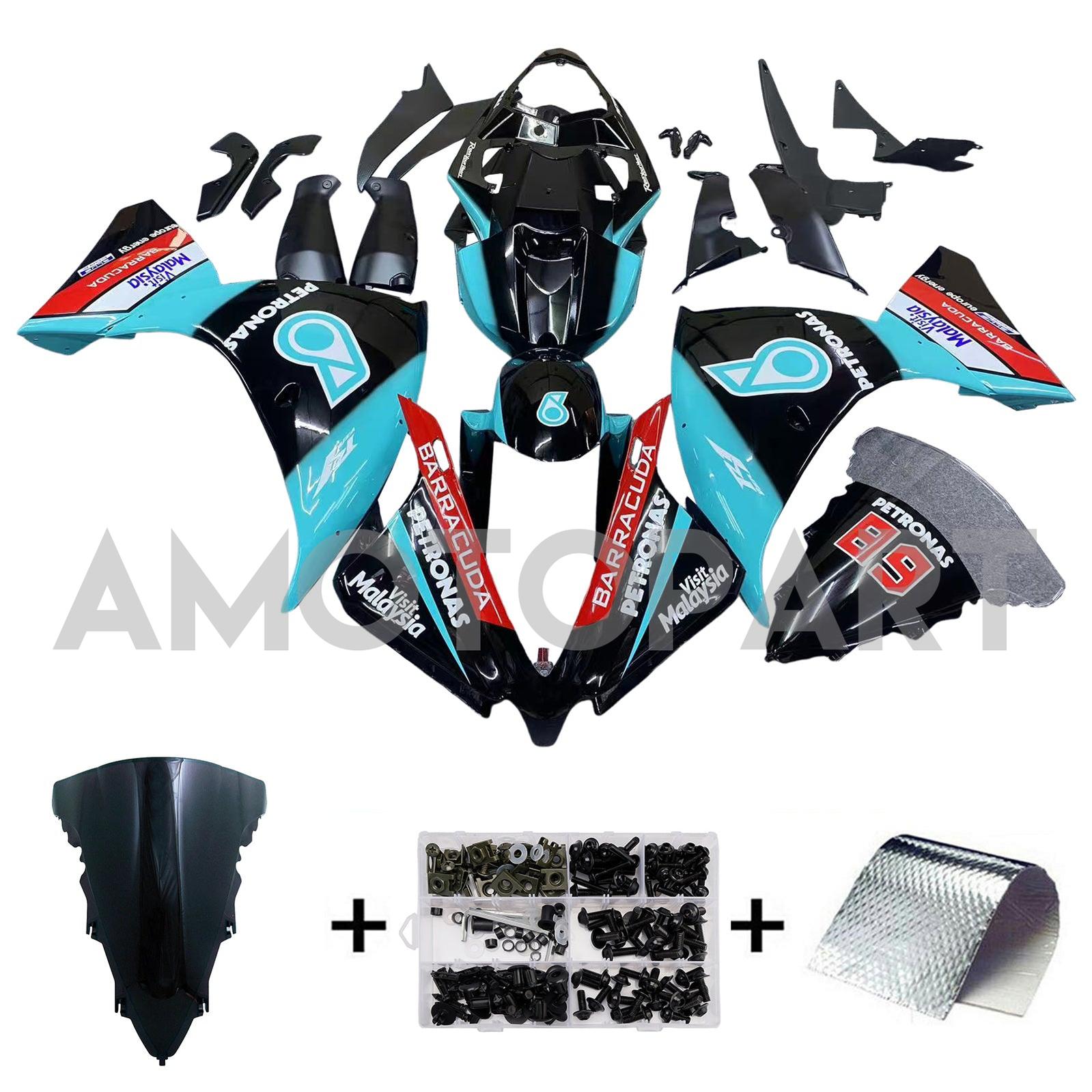 Amotopart Yamaha YZF 1000 R1 2012-2014 Blue&Black Petronas Fairing Kit