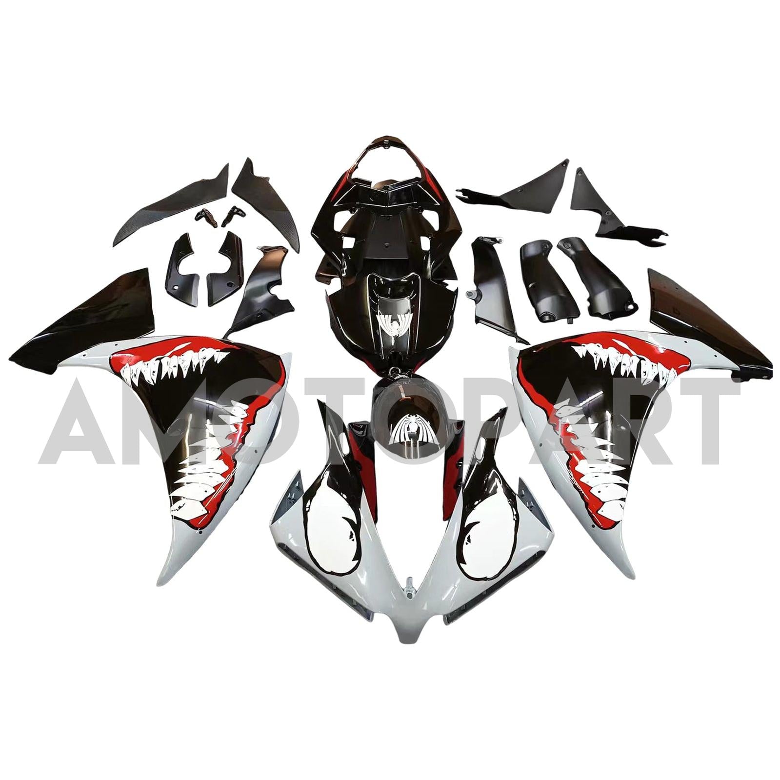 Amotopart Yamaha YZF 1000 R1 2012-2014 Shark Red&Black Fairing Kit