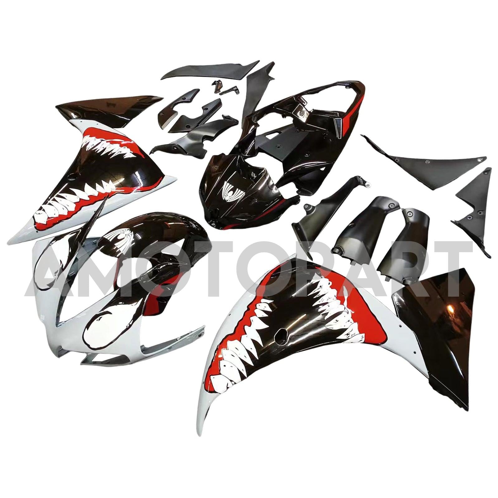 Amotopart Yamaha YZF 1000 R1 2012-2014 Shark Red&Black Fairing Kit
