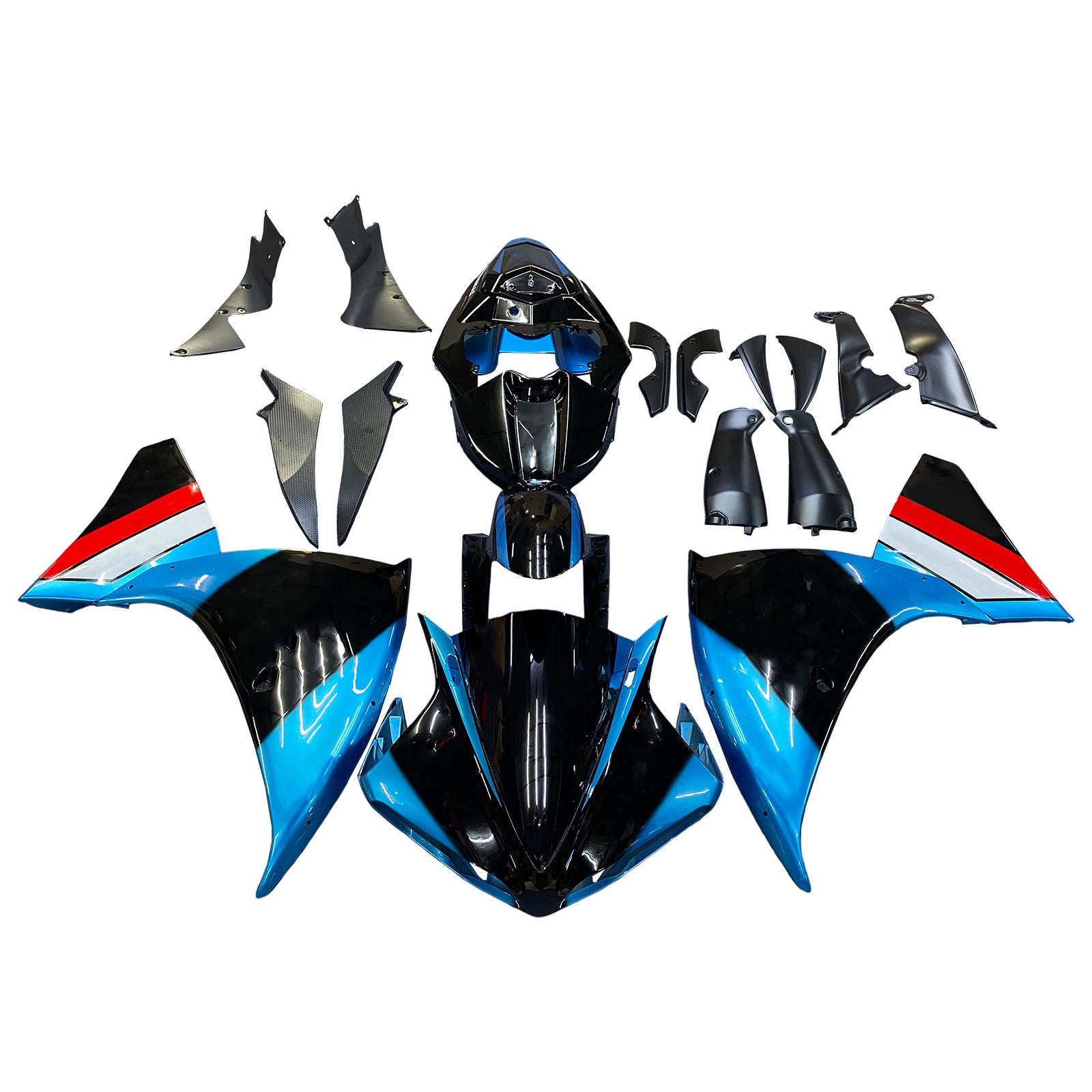 Amotopart 2012-2014 YAMAHA YZF 1000 R1 Black Light Blue Beurskit