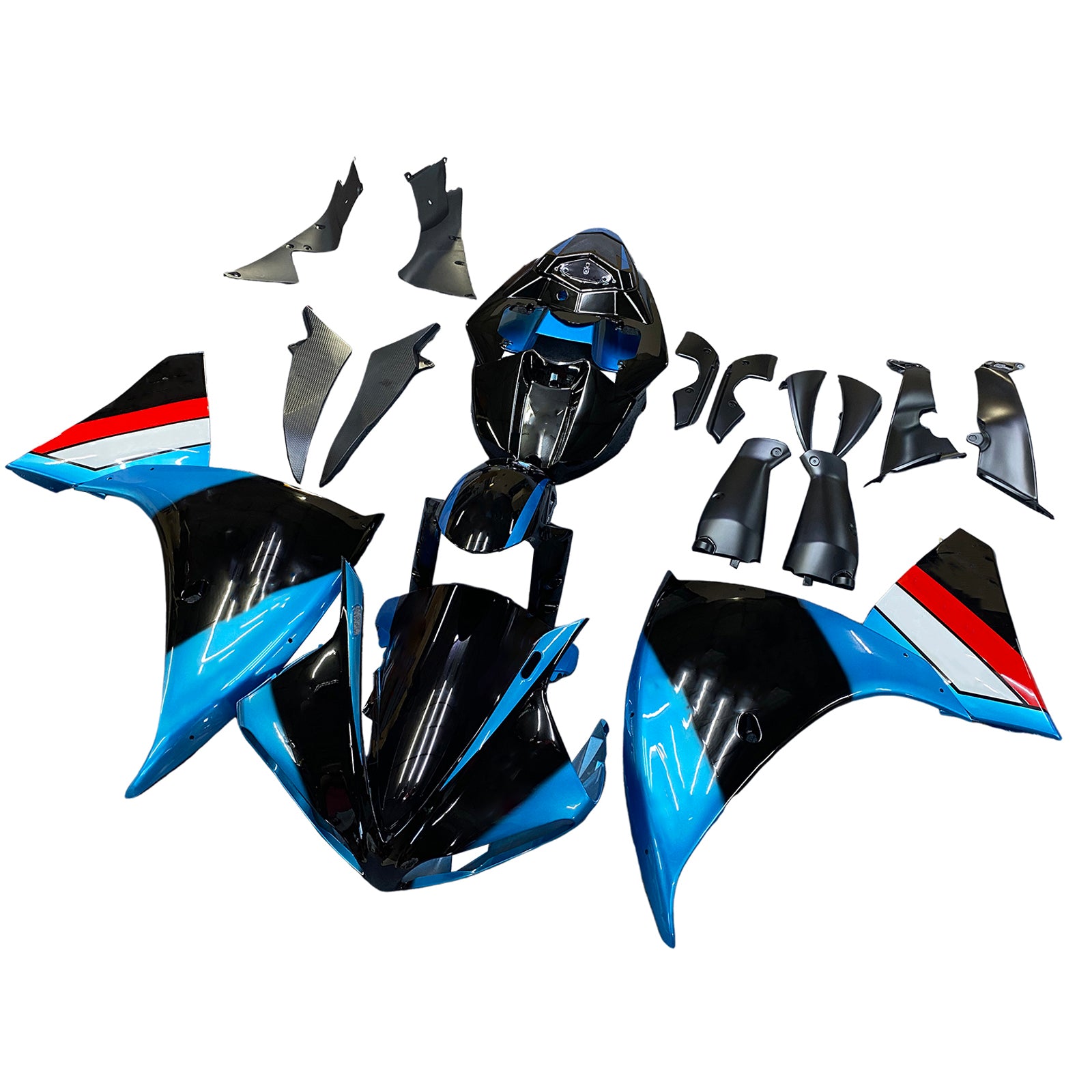 Amotopart 2012-2014 YAMAHA YZF 1000 R1 Black Light Blue Beurskit