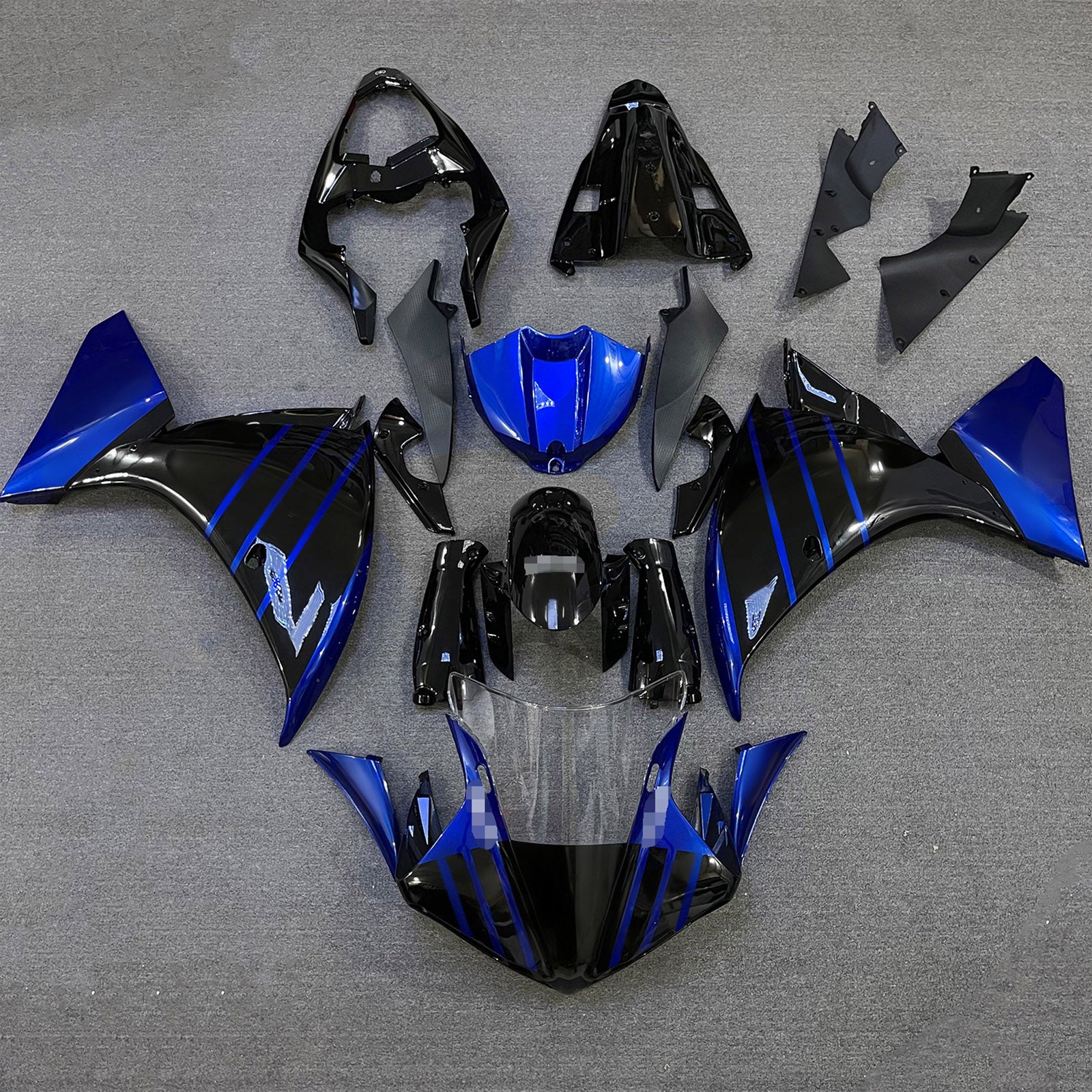 Amotopart 2012-2014 Yamaha YZF 1000 R1 blank svart blå kåpa