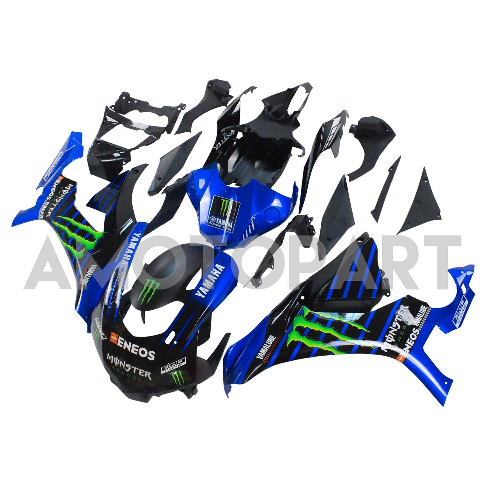 Amotopart Yamaha YZF 1000 R1 2015-2019 Blue&Black Monster Fairing Kit