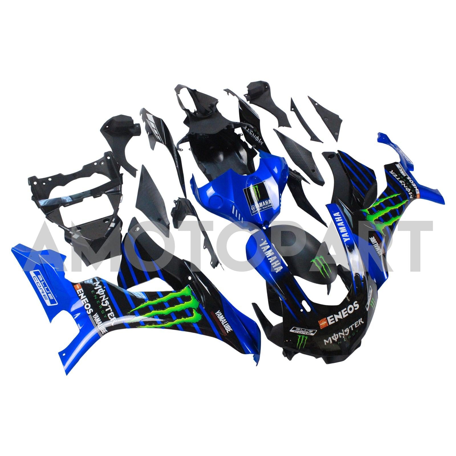 Amotopart Yamaha YZF 1000 R1 2015-2019 Blue&Black Monster Fairing Kit