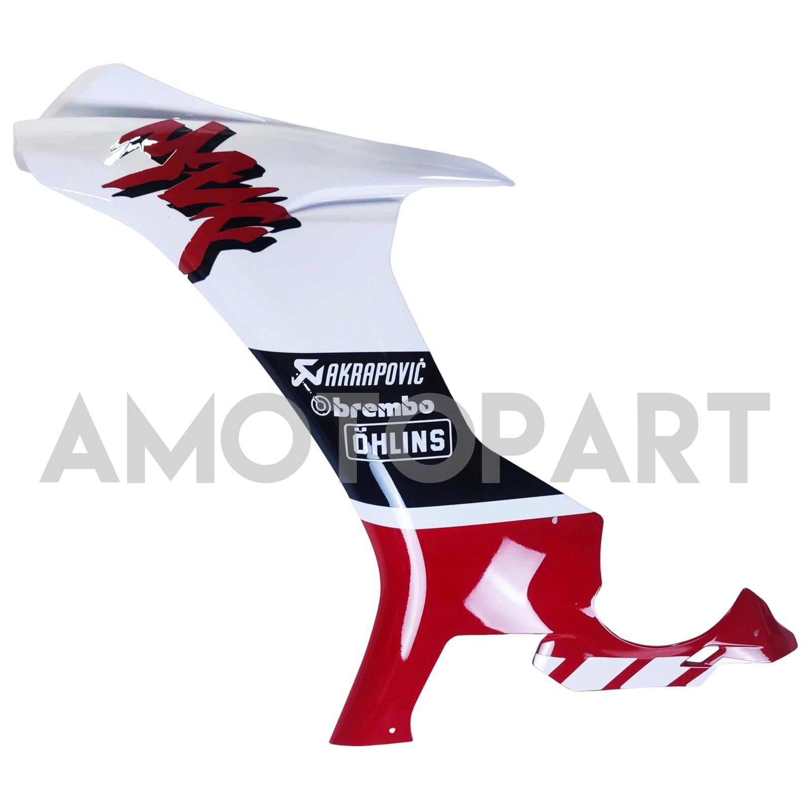 Amotopart Yamaha 2015-2019 YZF 1000 R1 White&Red Style2 Fairing Kit