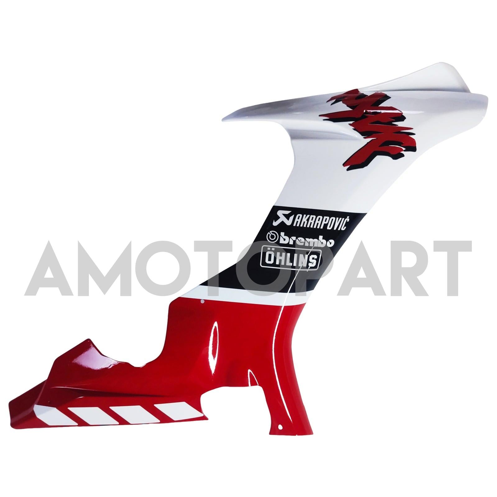 Amotopart Yamaha 2015-2019 YZF 1000 R1 White&Red Style2 Fairing Kit