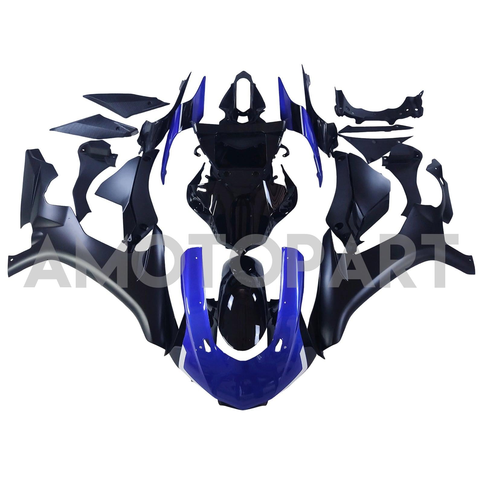 Amotopart Yamaha 2015-2019 YZF 1000 R1 Blue&Black Style2 Fairing Kit