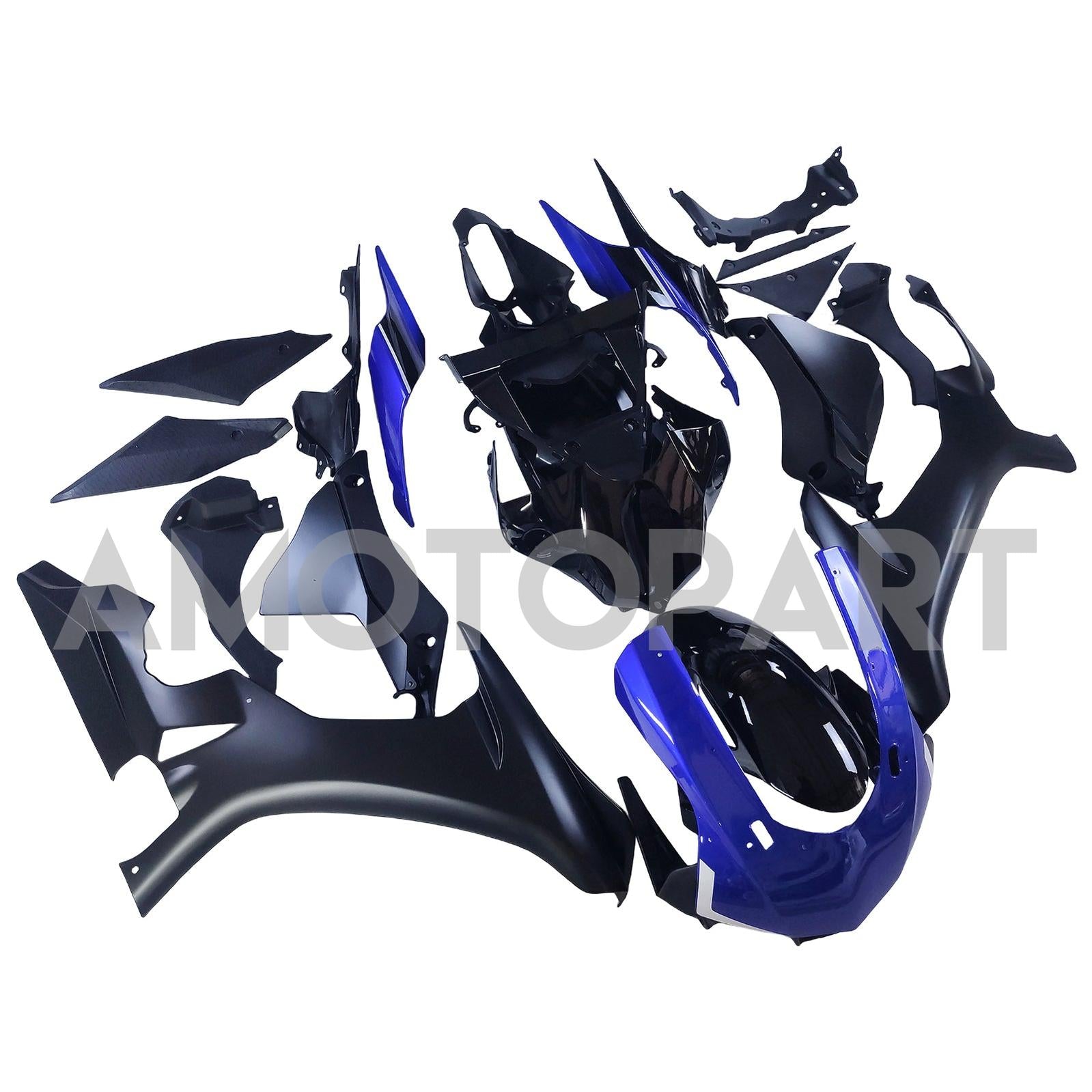 Amotopart Yamaha 2015-2019 YZF 1000 R1 Blue&Black Style2 Fairing Kit