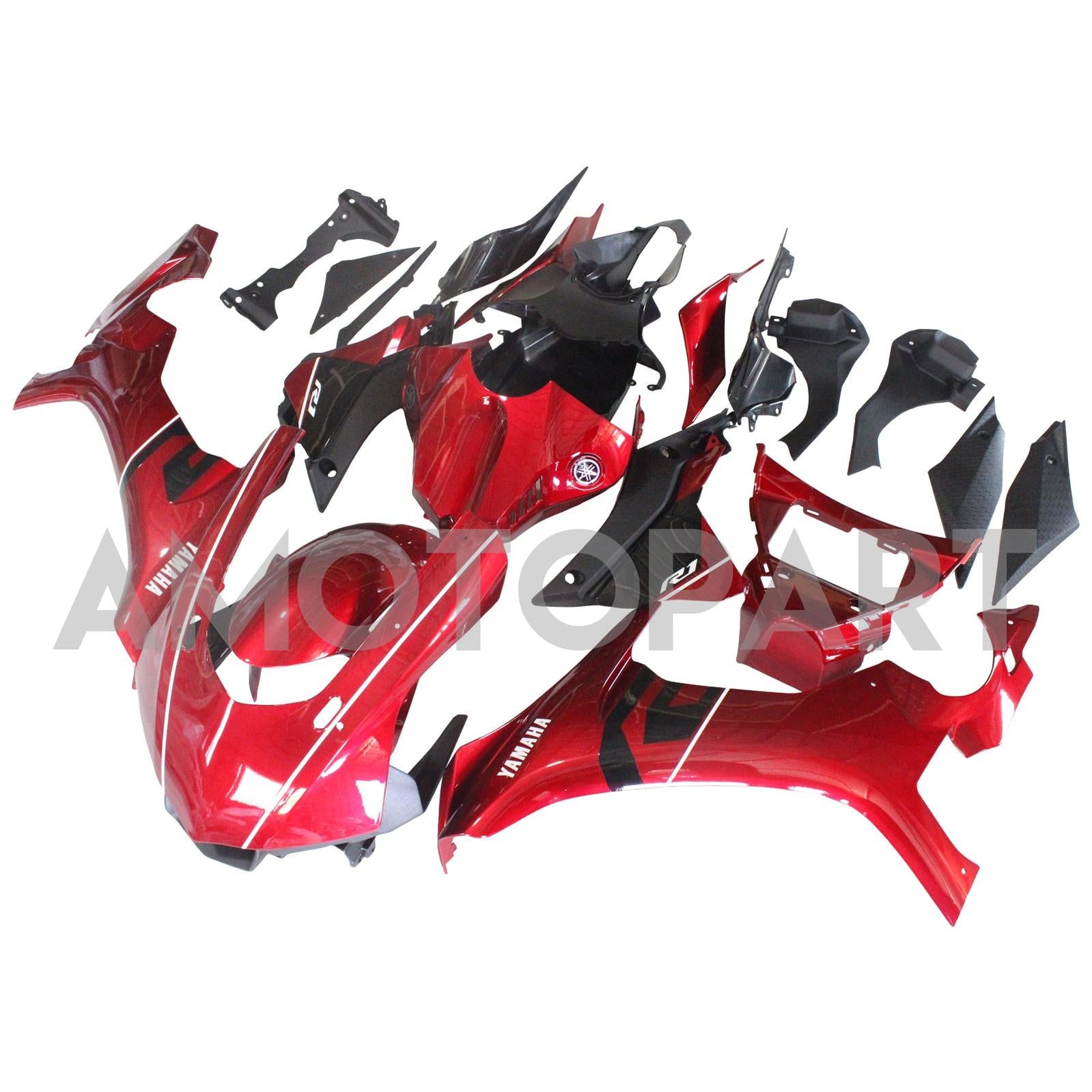 Amotopart Yamaha 2015-2019 YZF 1000 R1 Gloss Dark Red Fairing Kit