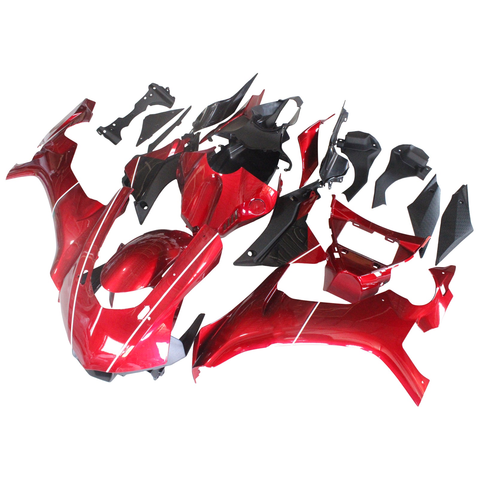 Amotopart Yamaha 2015-2019 YZF 1000 R1 Gloss Dark Red Fairing Kit