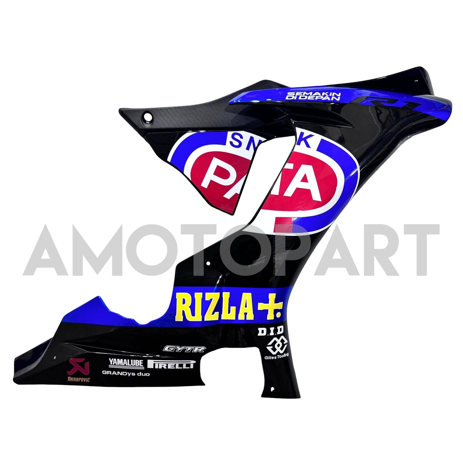 Amotopart Yamaha 2015-2019 YZF 1000 R1 Blue&Black Style5 Fairing Kit