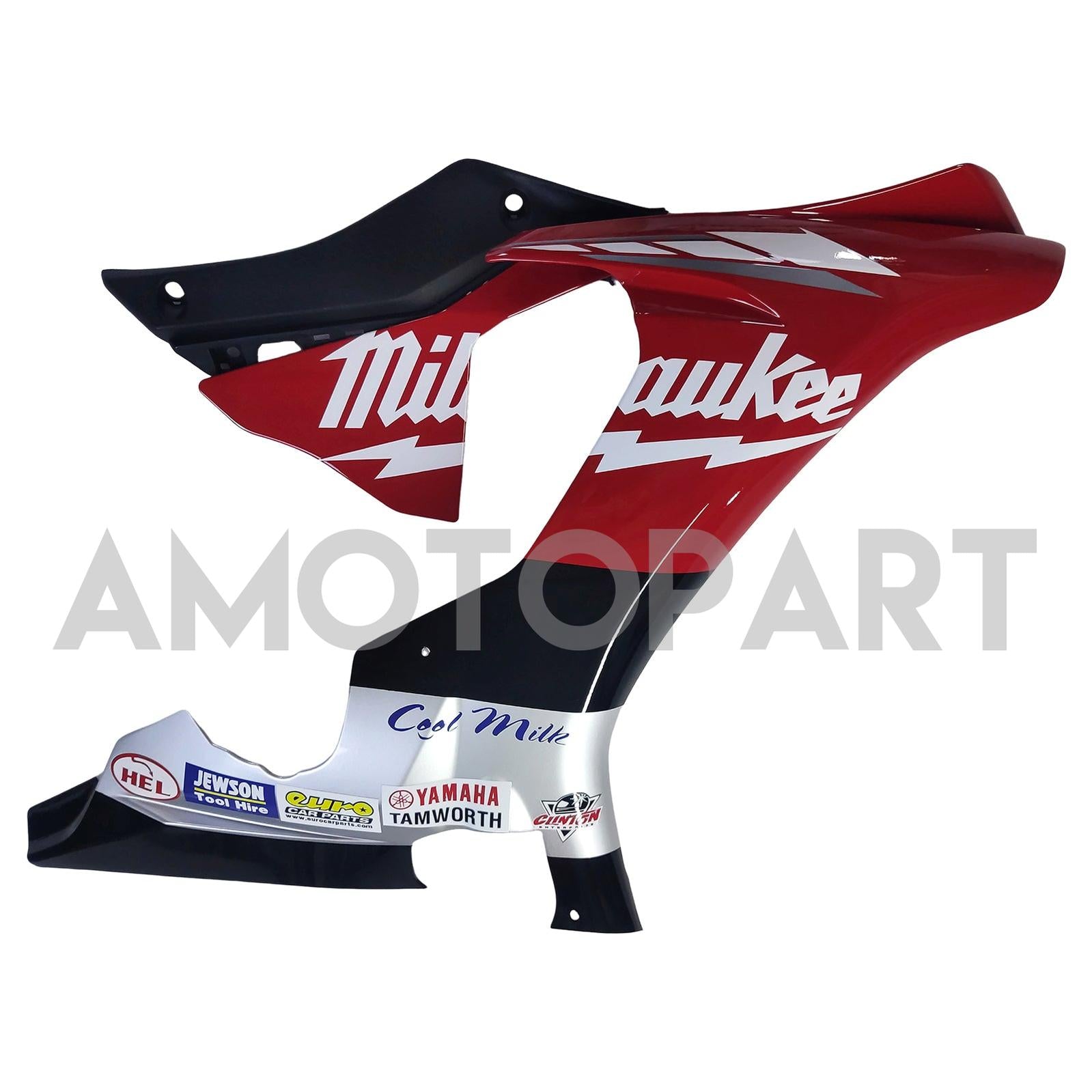 Amotopart Yamaha 2015-2019 YZF 1000 R1 White&Red Style1 Fairing Kit