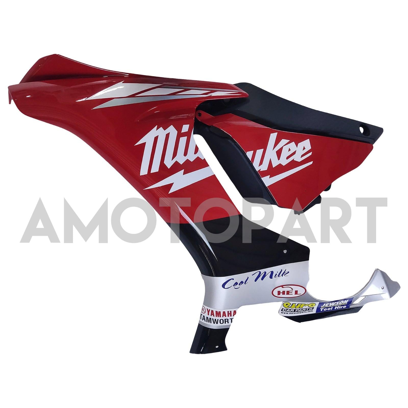 Amotopart Yamaha 2015-2019 YZF 1000 R1 White&Red Style1 Fairing Kit