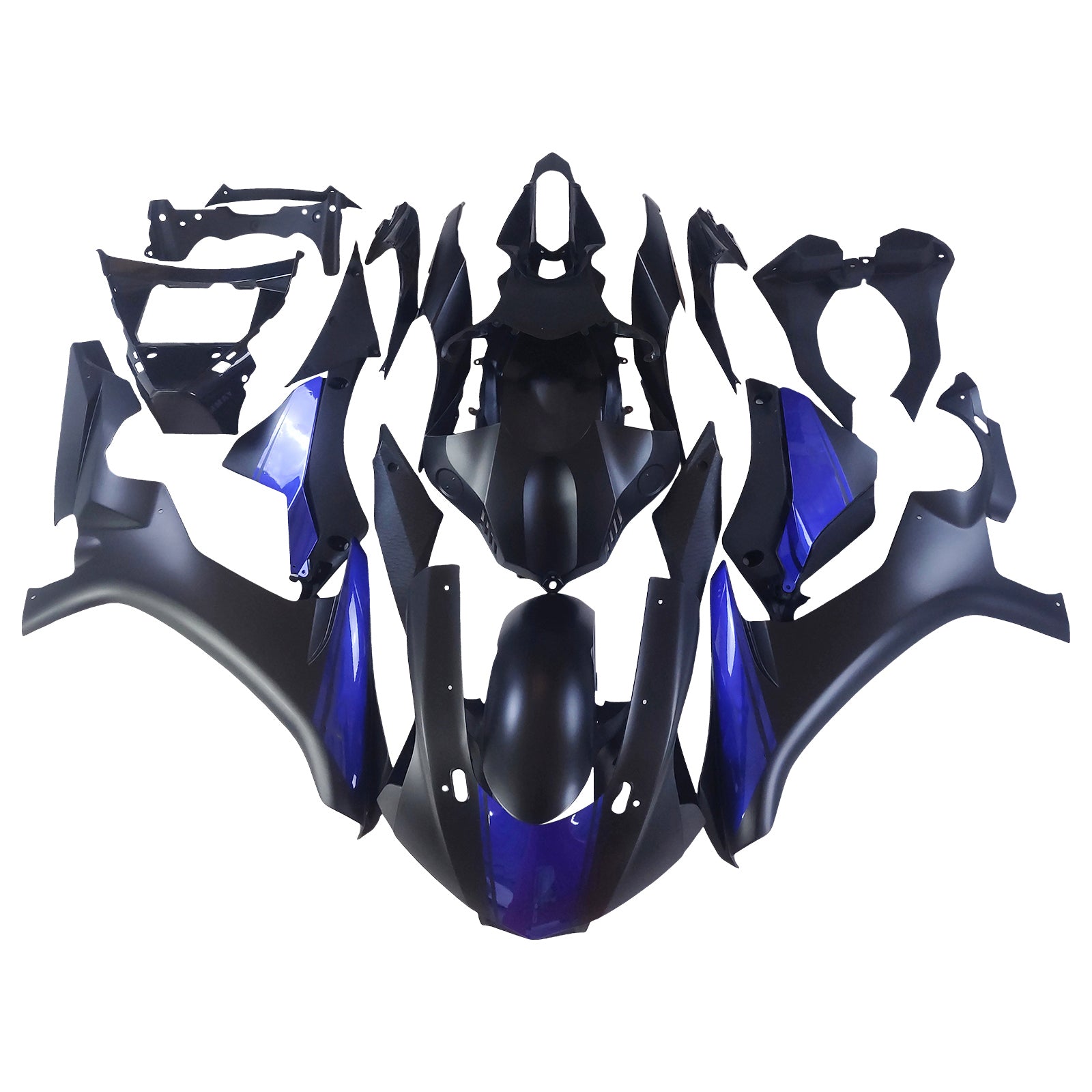 Amotopart Yamaha Yzf 1000 R1 2015-2019 Blue Matte & Black Style 12 Kit de carenagem