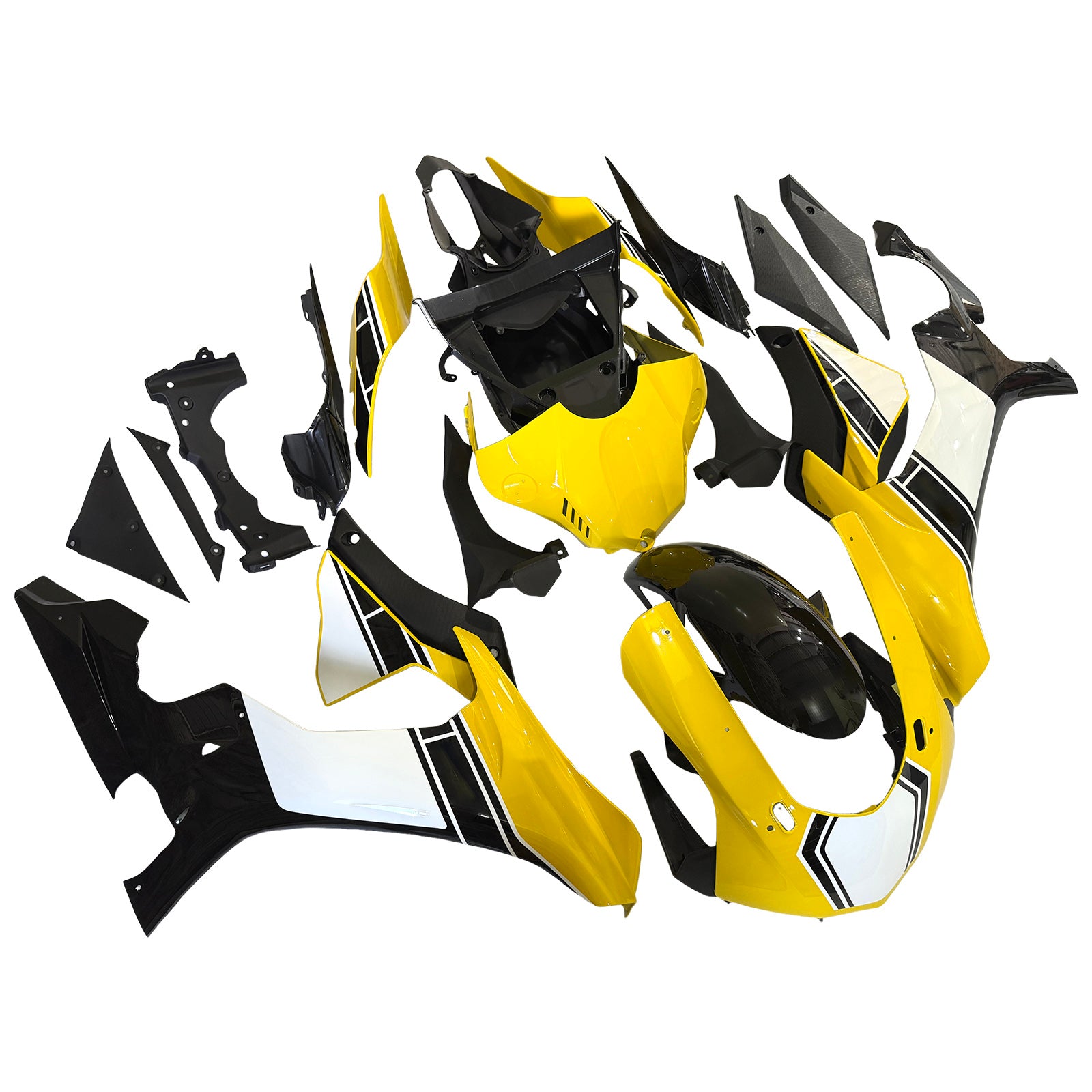 Kit Carenado Amotopart Yamaha YZF 1000 R1 2015-2019 Amarillo&Blanco