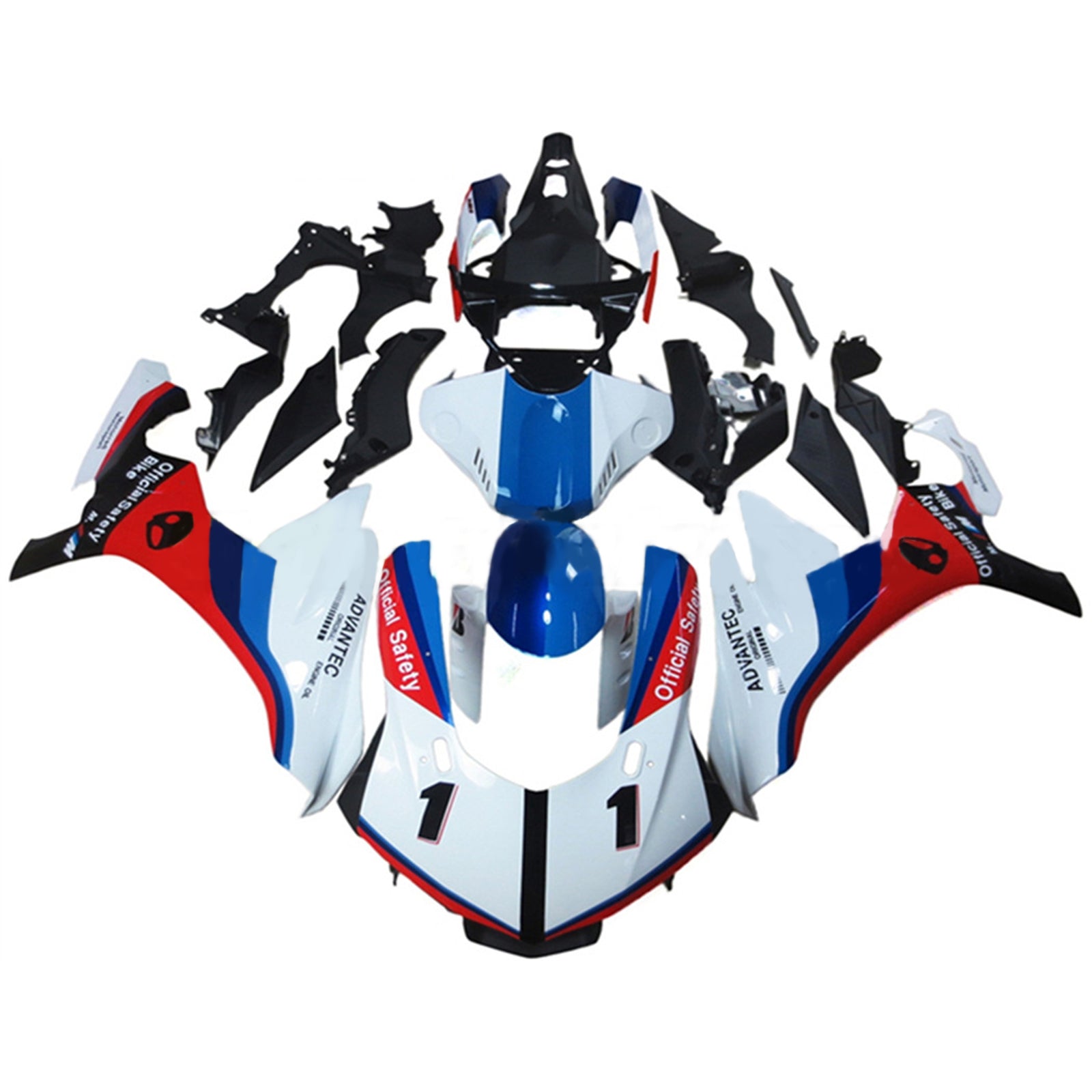 Amotopart Yamaha YZF 1000 R1 2015-2019 Red & Blue Facring Kit