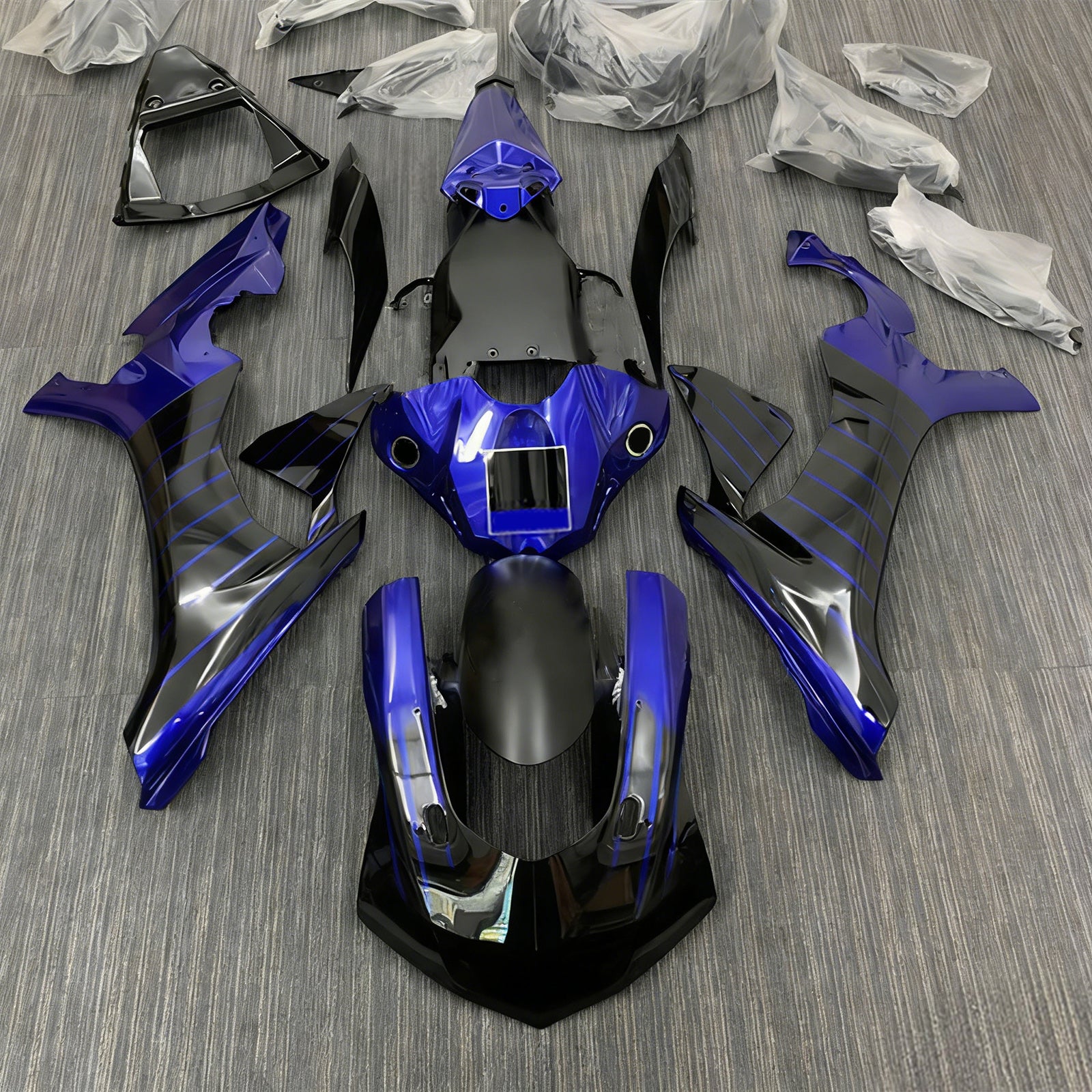Amotopart Yamaha YZF 1000 R1 2015-2019 Monster Blue & Black Style2 Failing Kit