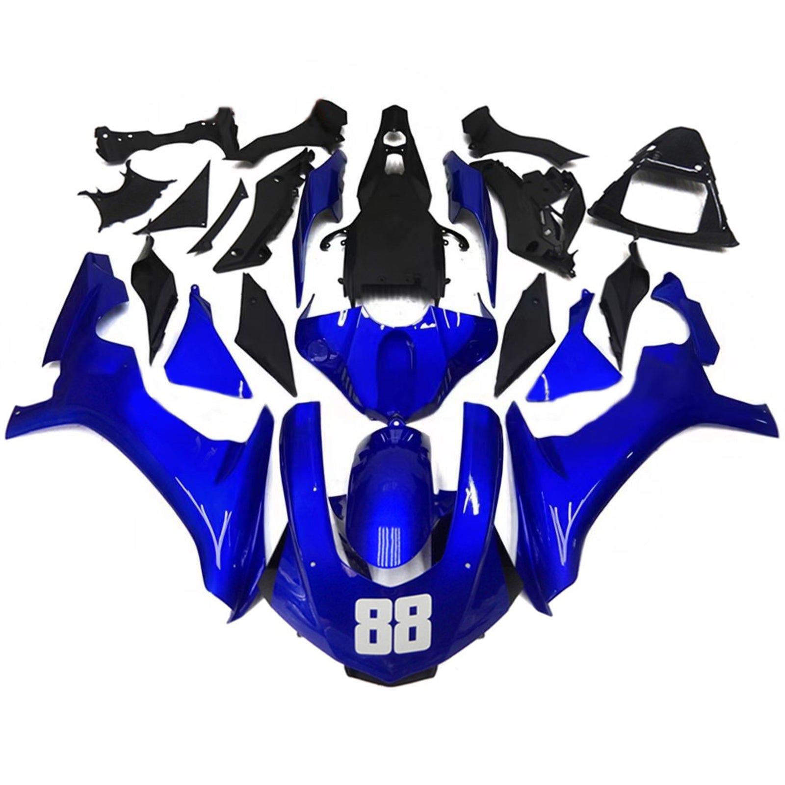 AMOTOPART YAMAHA YZF 1000 R1 2015-2019 Gloss Blue Fairing Kit