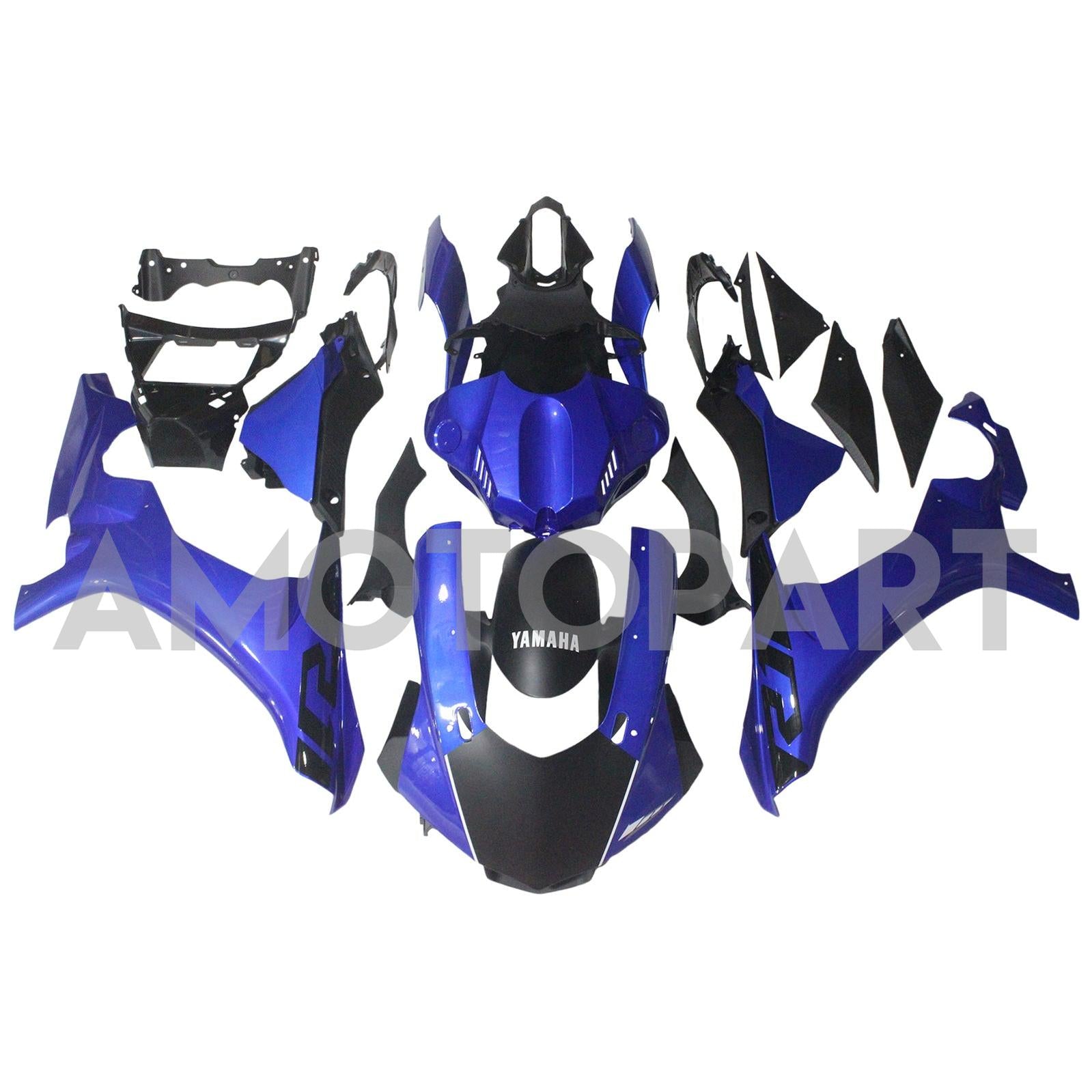 Amotopart Yamaha YZF 1000 R1 2015-2019 Blue with Logo Fairing Kit