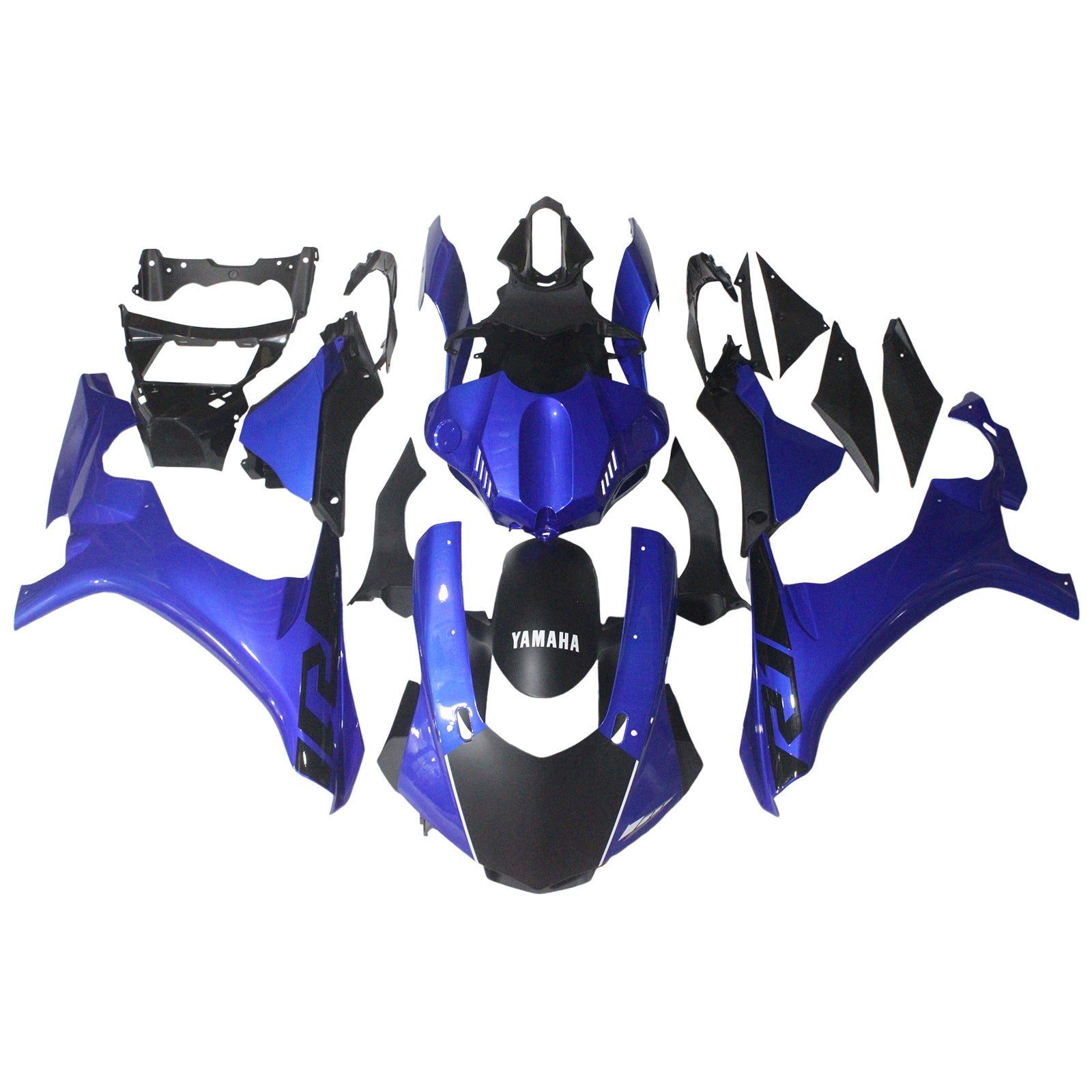 Amotopart Yamaha YZF 1000 R1 2015-2019 Blå med logo-fairing kit