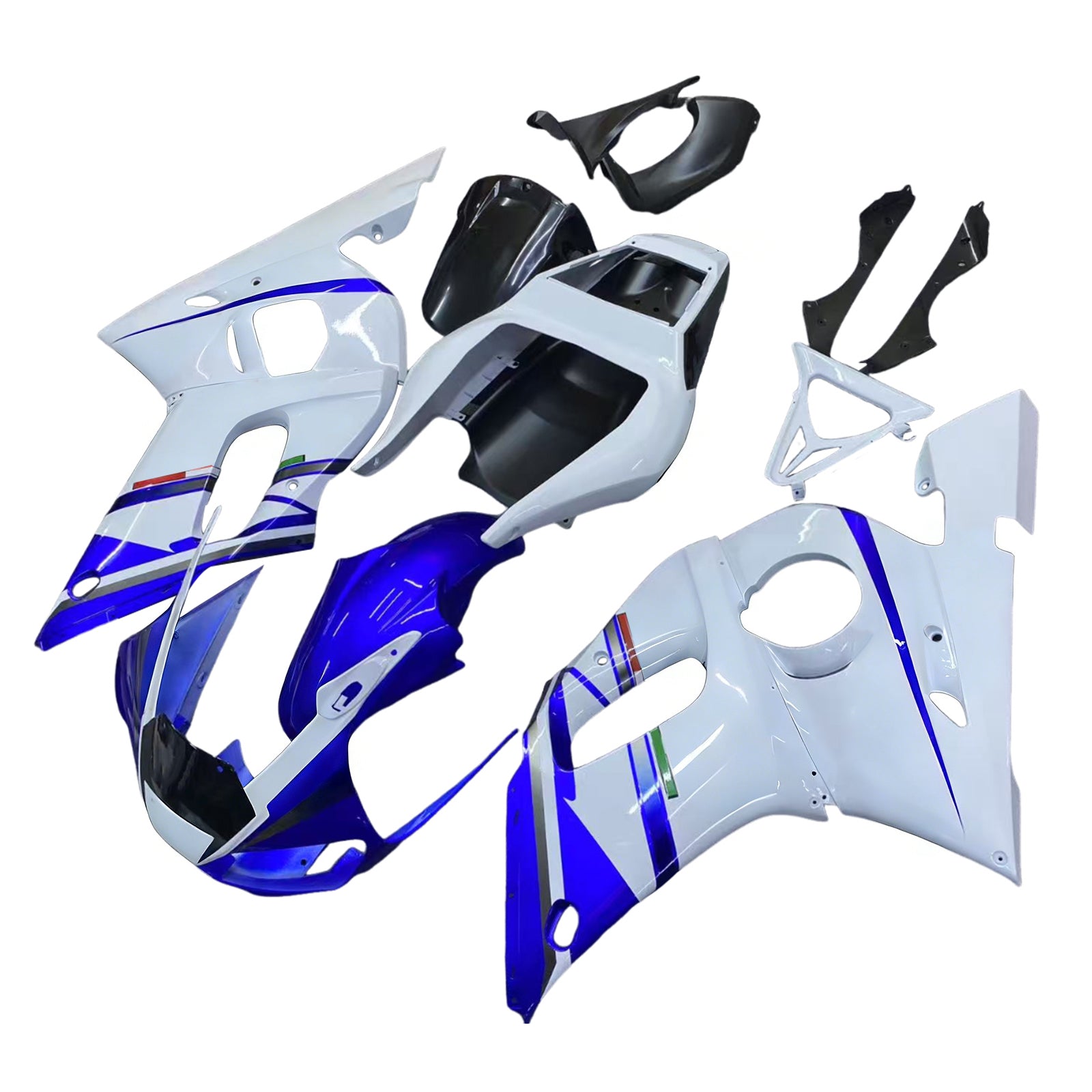 Amotopart 1998-2002 Yamaha YZF 600 R6 Blue White Fairing Kit