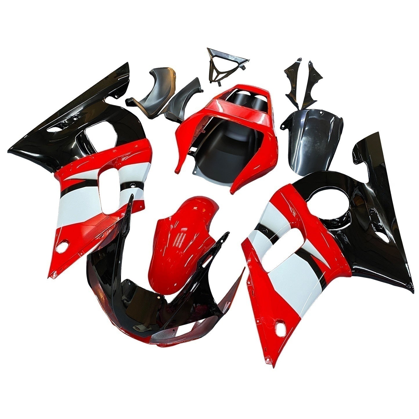 Amotopart 1998-2002 Yamaha YZF 600 R6 Red Black White Fairing Kit