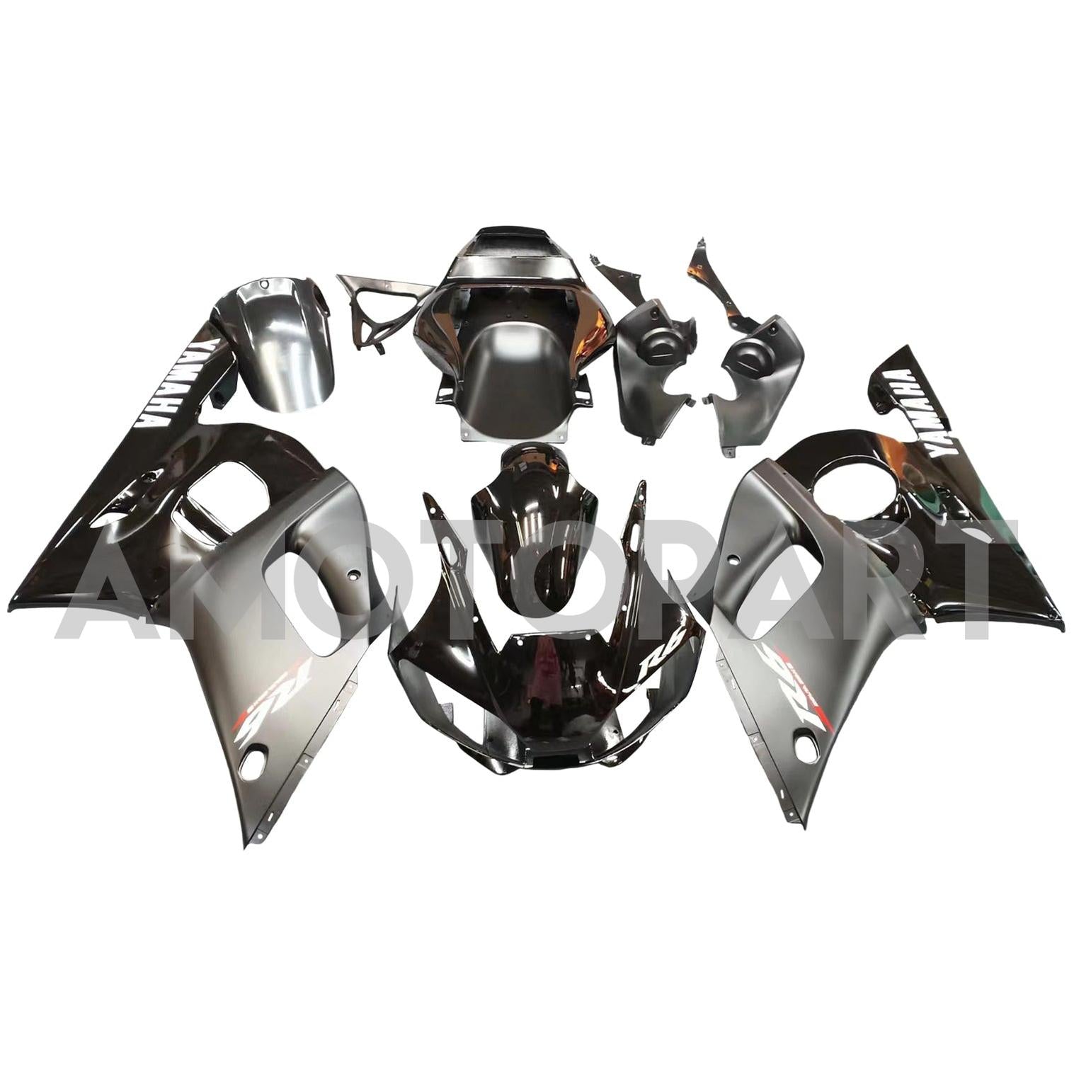 Amotopart 1998-2002 Yamaha YZF 600 R6 Black Fairing Kit