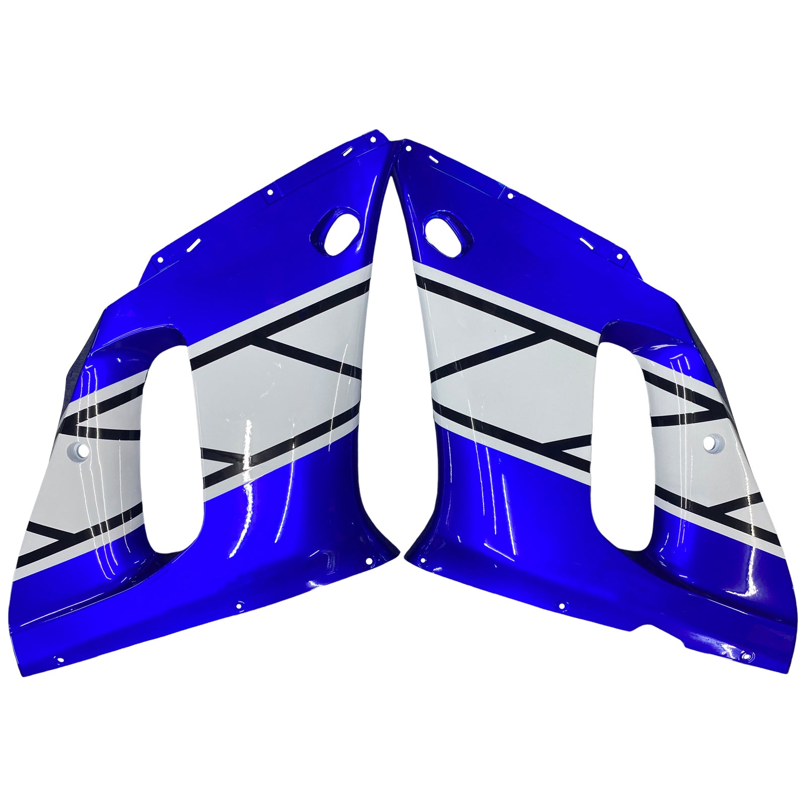 Amotopart 1998-2002 YAMAHA YZF 600 R6 WIT ZWART BLAUWE KUIST KIT