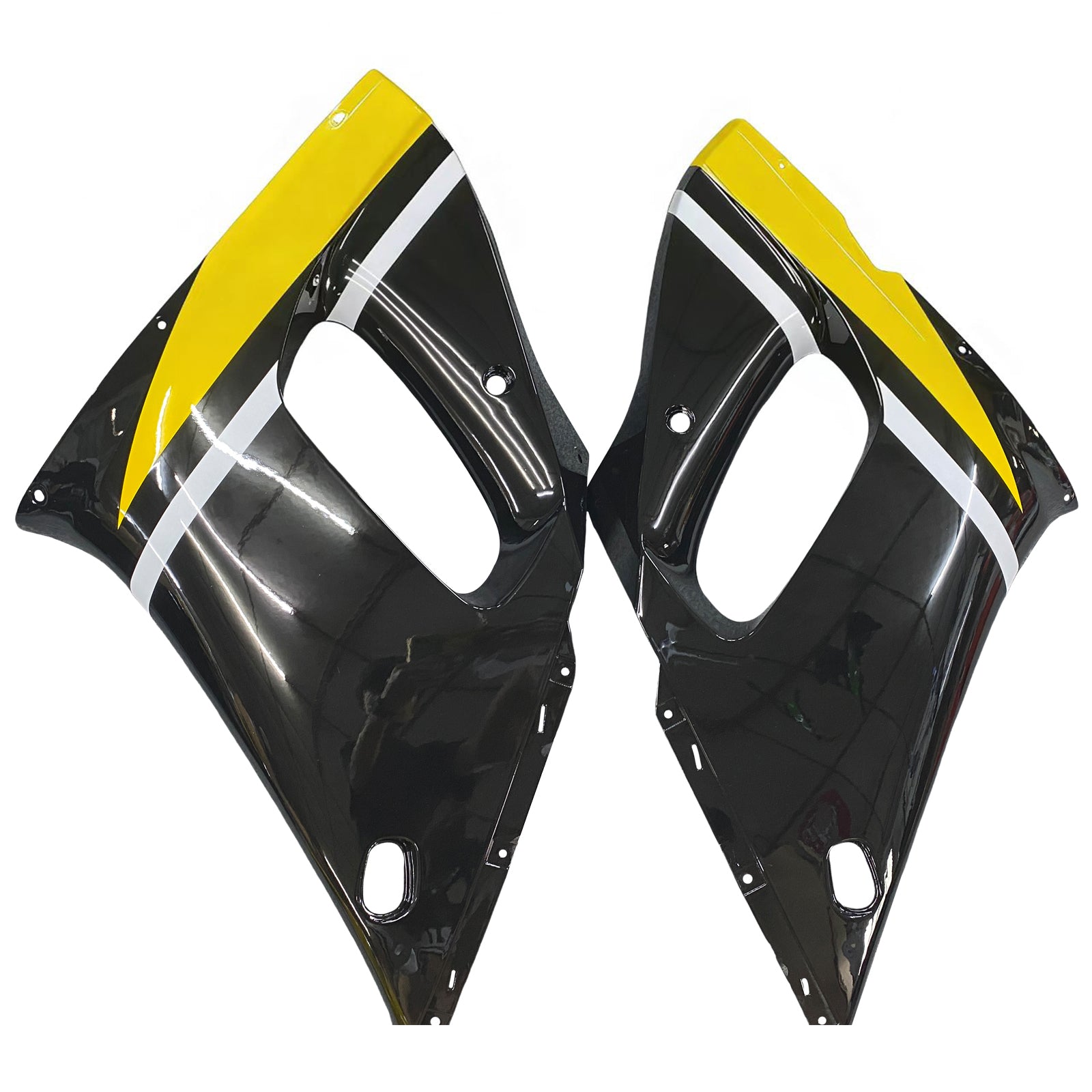 Amotopart Yamaha YZF 600 R6 1998-2002 Black & Yellow Fairing Kit