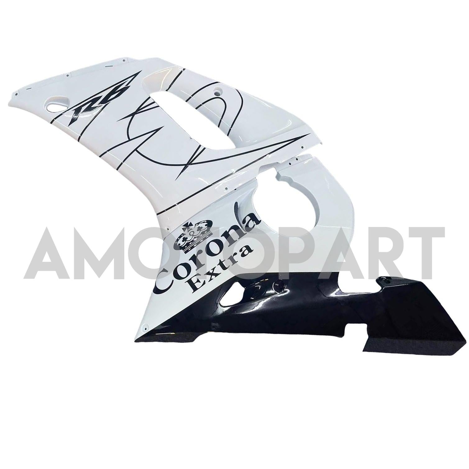 Amotopart Yamaha YZF 600 R6 1998-2002 White Fairing Kit