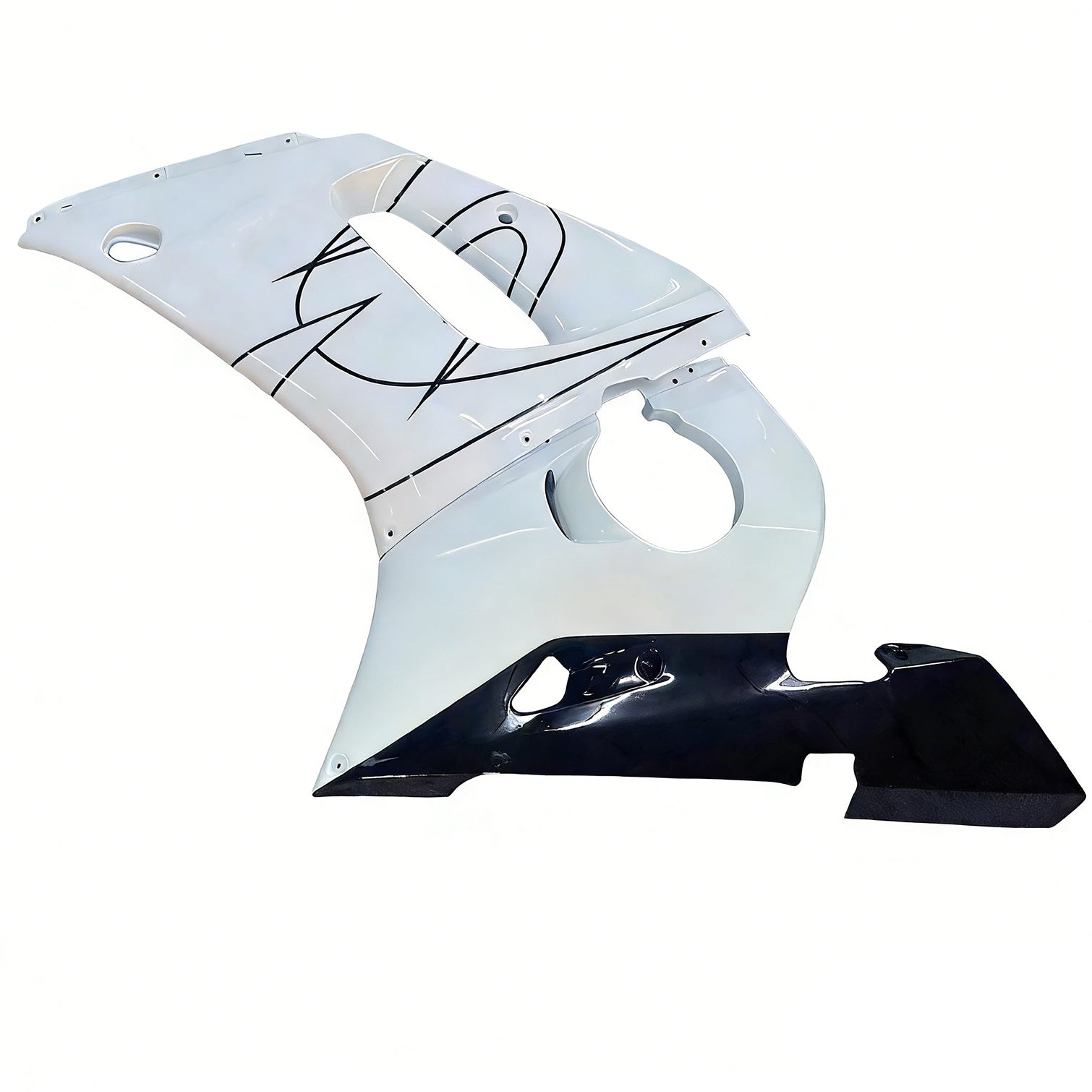 Amotopart Yamaha YZF 600 R6 1998-2002 White Fairing Kit